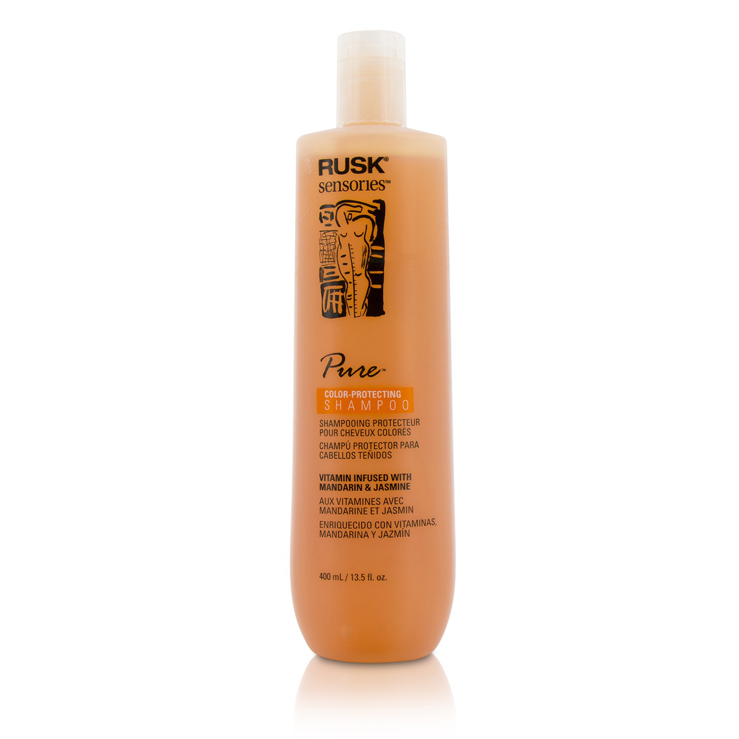 ラスク Rusk Sensories Pure Color-Protecting Shampoo (Vitamin Infused with Mandarin & Jasmine) 400ml/13.5oz