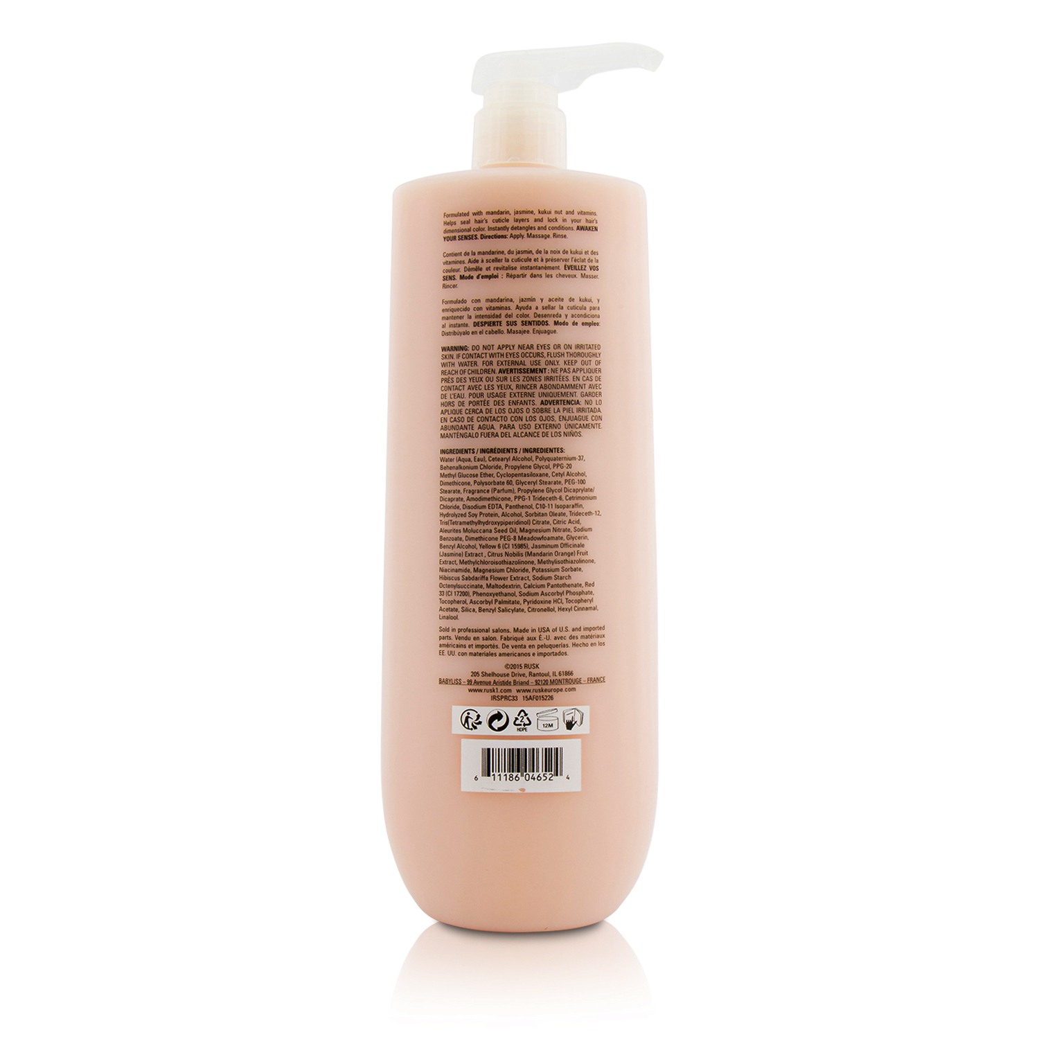 Rusk Sensories Pure Color-Protecting Conditioner (Vitamin Infused with Mandarin & Jasmine) 958g/33.8oz