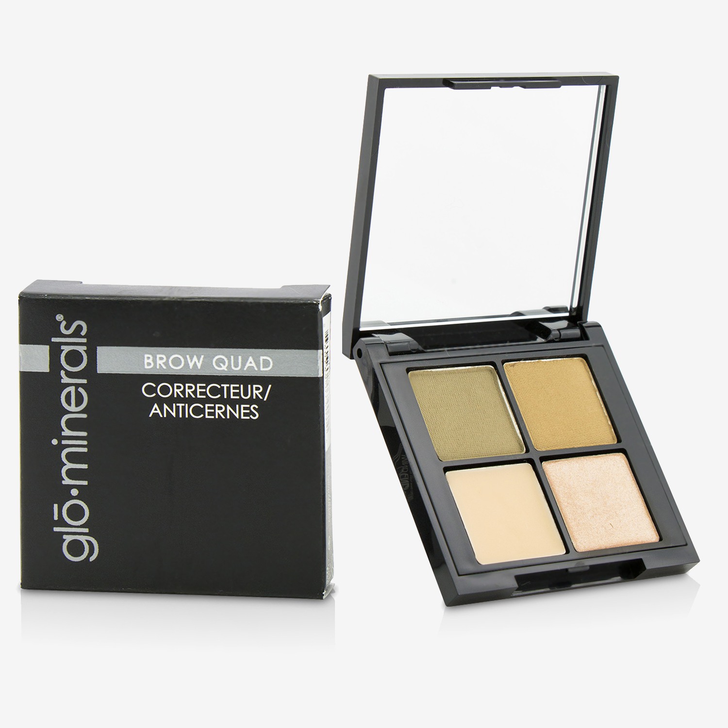 GloMinerals Brow Quad (2x Brow Powder, 1x Brow Highlighter, 1x Brow Wax) 4.15g/0.14oz