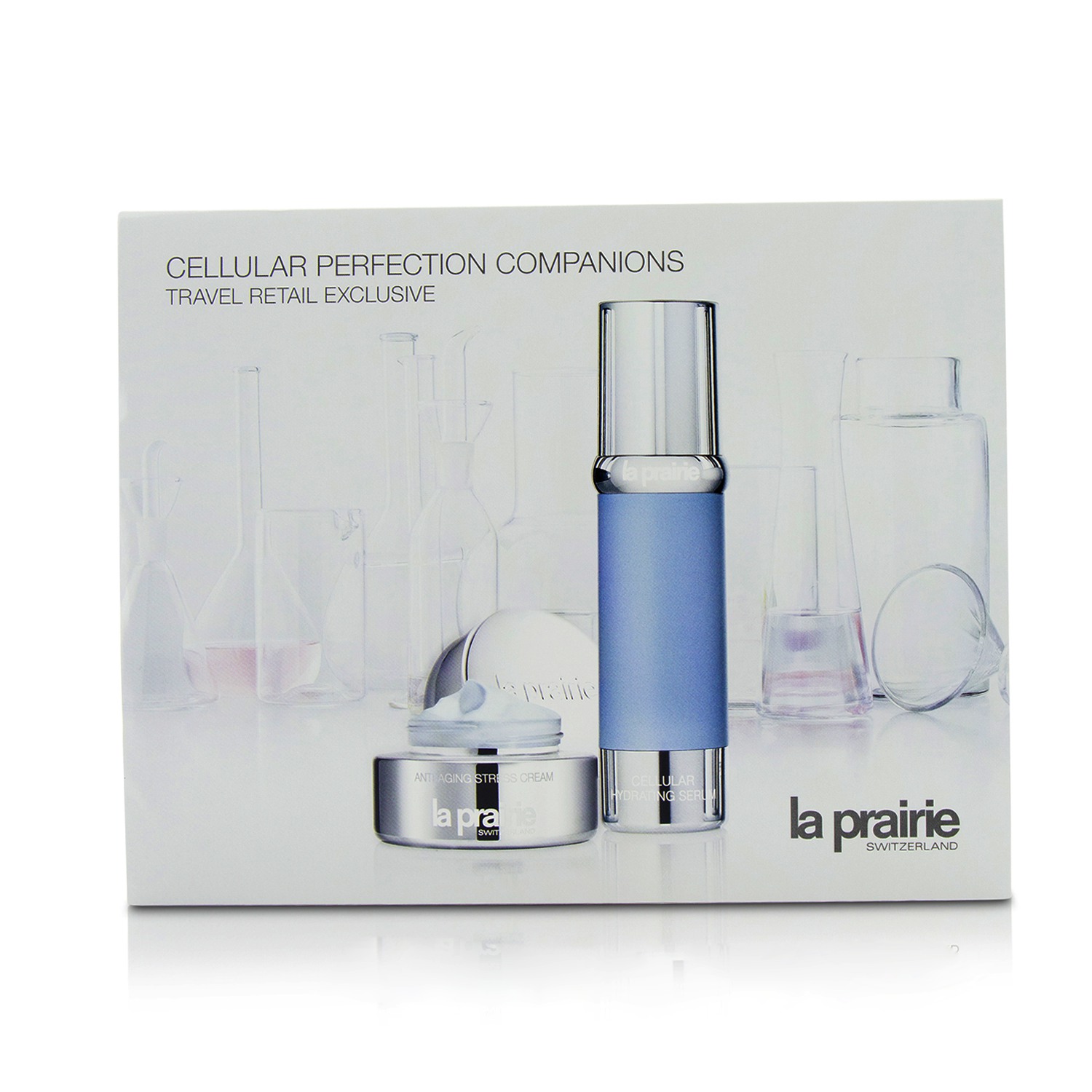 La Prairie Cellular Perfection Companions Set: Anti Aging Stress Cream 50ml/1.7oz + Cellular Hydrating Serum 30ml/1oz 2pcs