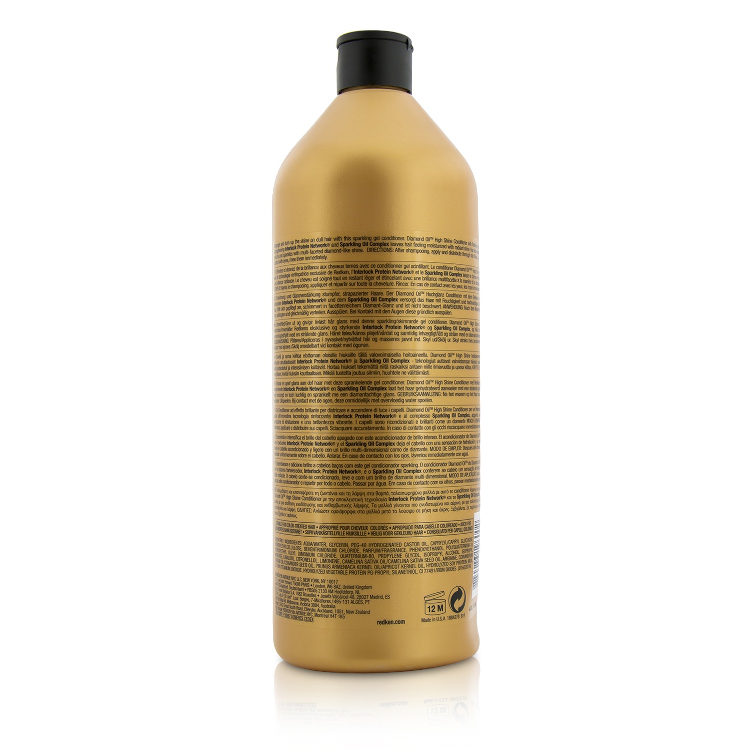 Redken Diamond Oil High Shine Gel Conditioner (For Dull Hair) 1000ml/33.8oz