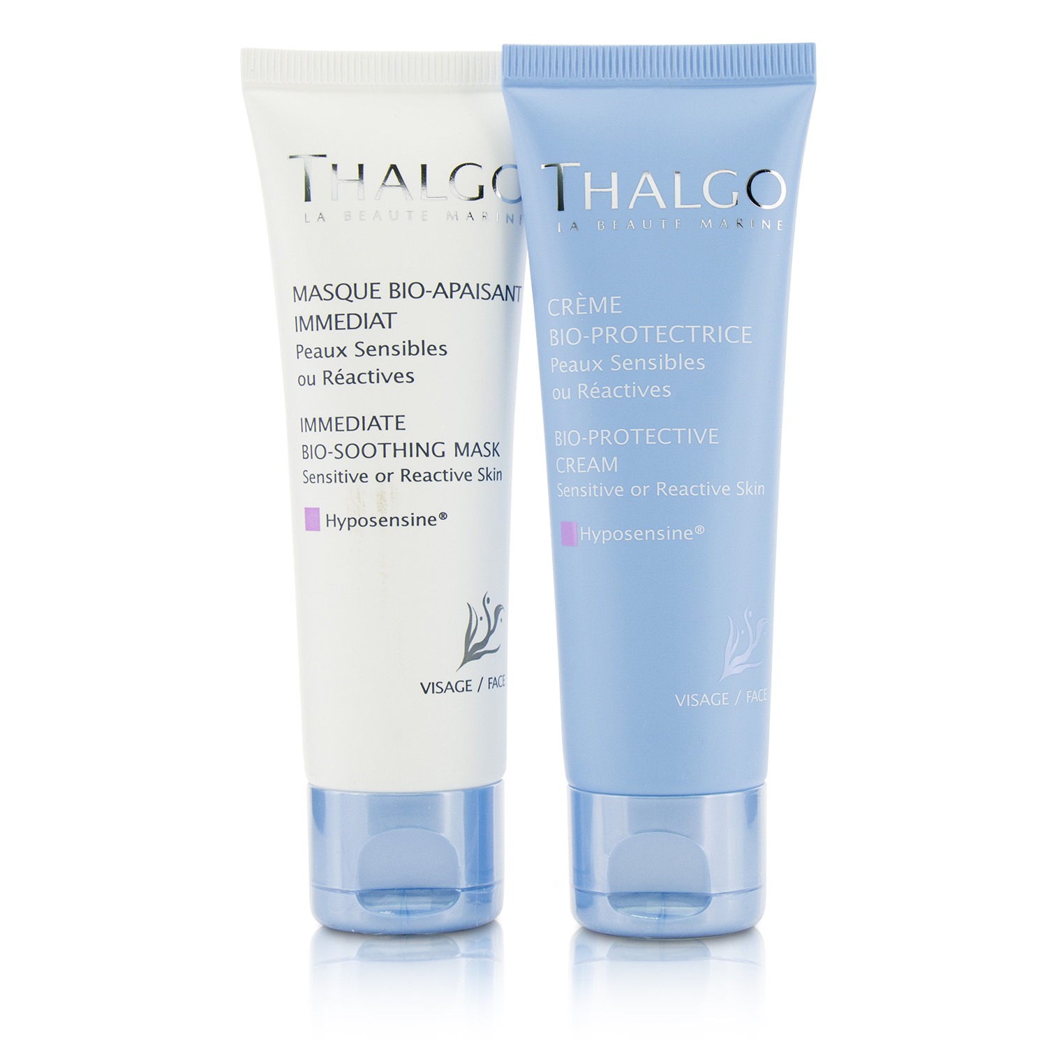 Thalgo Ideal Softness Kit: Bio-Protective Cream 50ml + Immediate Bio-Soothing Mask 50ml 2pcs