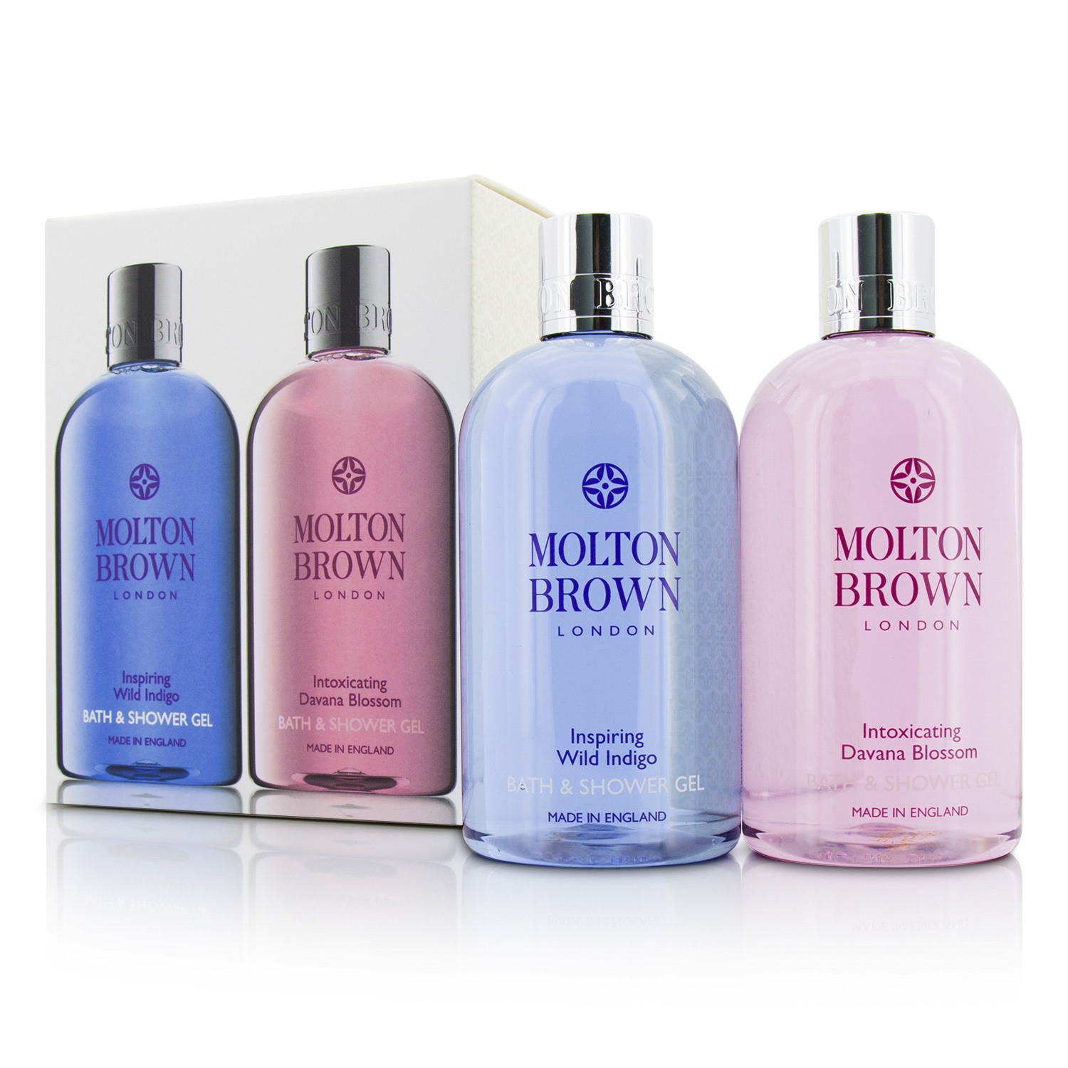 摩顿布朗 Molton Brown 沐浴组合: 狂野靛蓝 300ml/10oz + 净肤印蒿花 300ml/10oz 2pcs