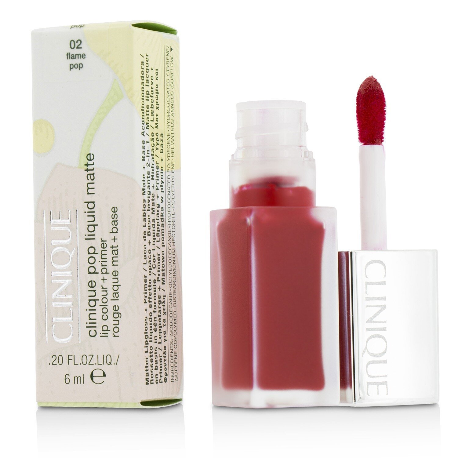 Clinique Pop tekutá matná rtěnka + podkladová báze 6ml/0.2oz