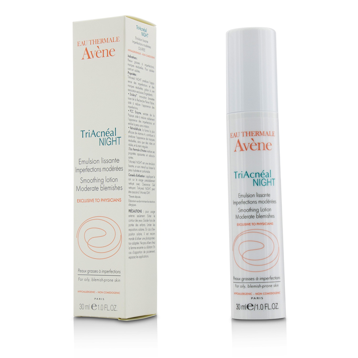 Avene TriAcneal Night Smoothing Lotion - For Oily, Blemish-Prone Skin 30ml/1oz