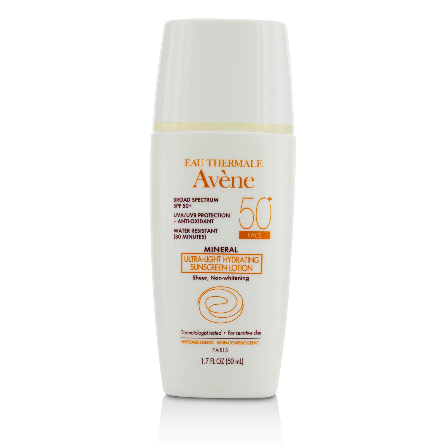 Avene Mineral Ultra-Light Hydrating Sunscreen Lotion SPF 50 For Face - For Sensitive Skin 50ml/1.7oz