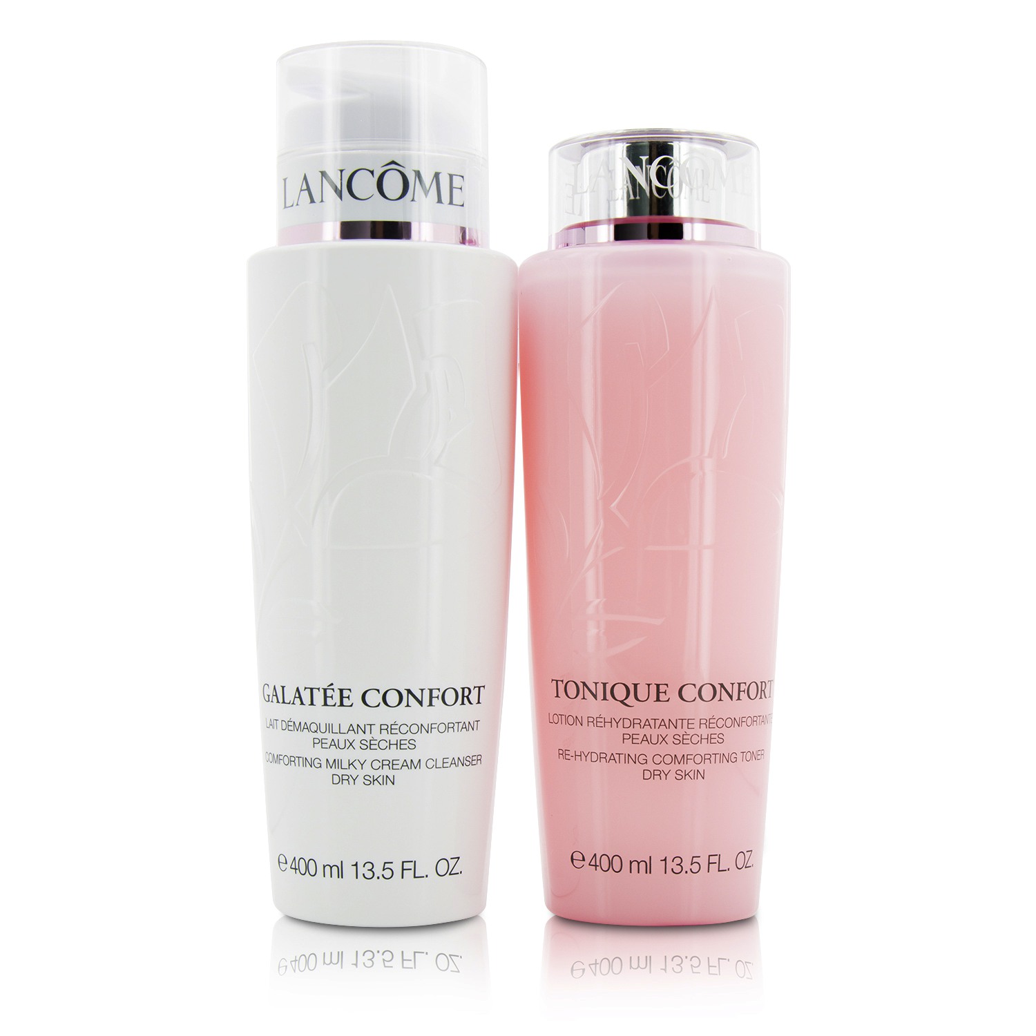 Lancome Confort Duo Set: Confort Galatee 400ml/13.4oz + Confort Tonique 400ml/13.4oz 2pcs+1bag