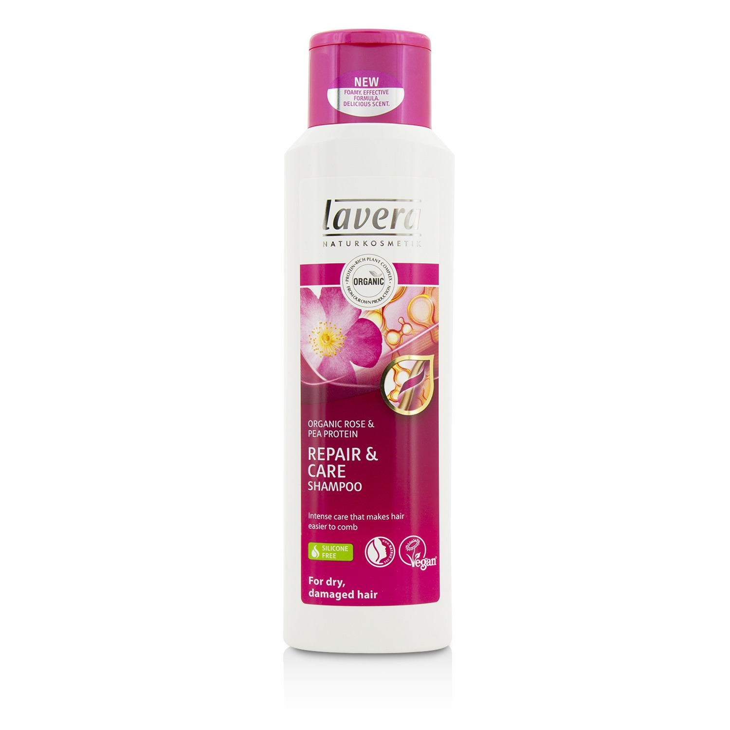 Lavera Organic Rose & Pea Protein Repair & Care Shampoo (For Dry, Damaged Hair) 250ml/8.3oz