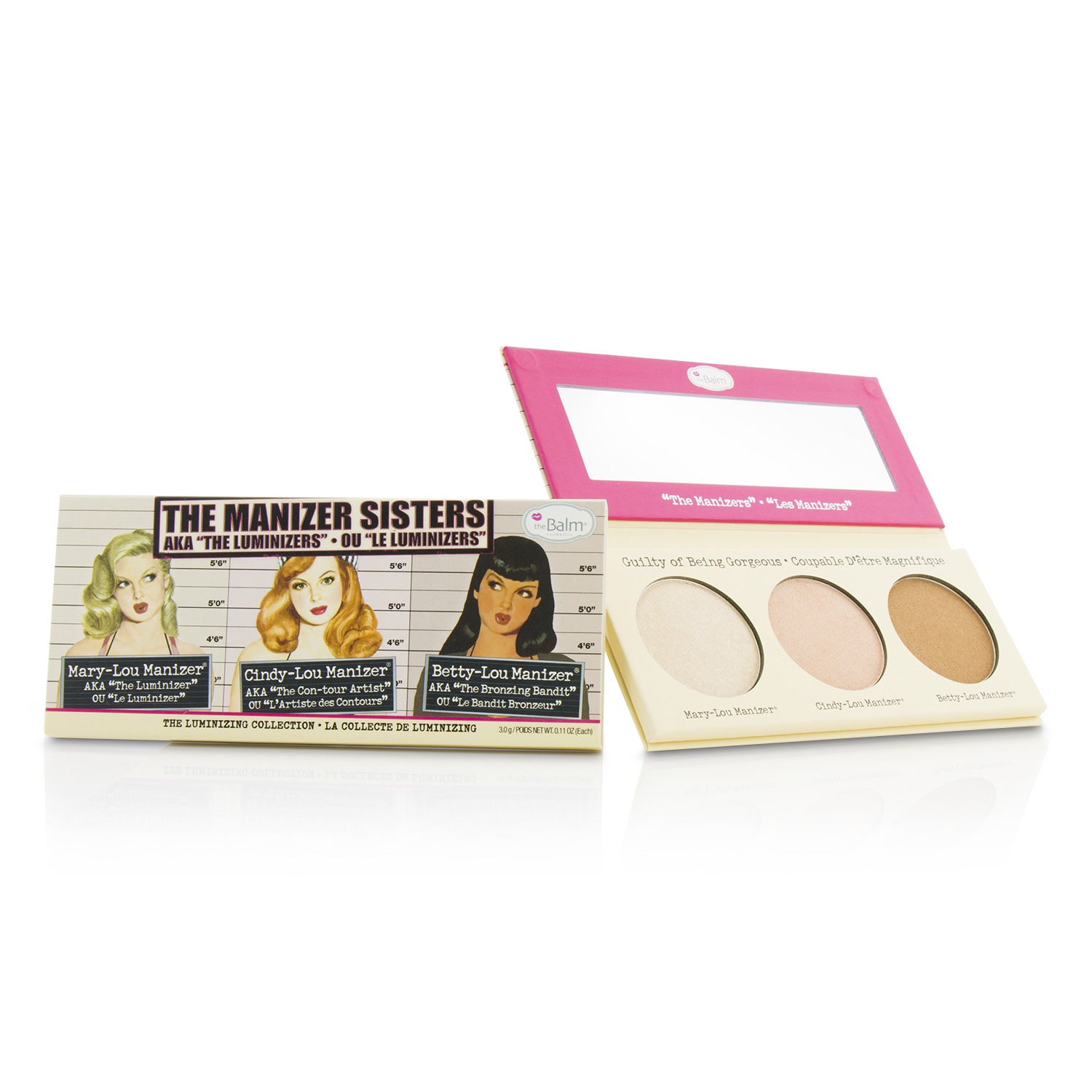 TheBalm The Manizer Sisters (Betty Lou Manizer, Cindy Lou Manizer, Mary Lou Manizer) 3x3g/0.11oz