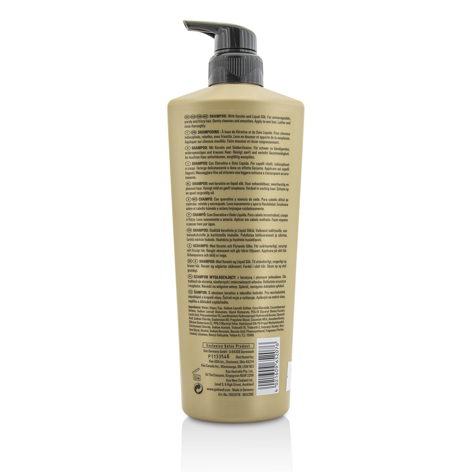 Goldwell Kerasilk Control Shampoo (For Unmanageable, Unruly and Frizzy Hair) 1000ml/33.8oz