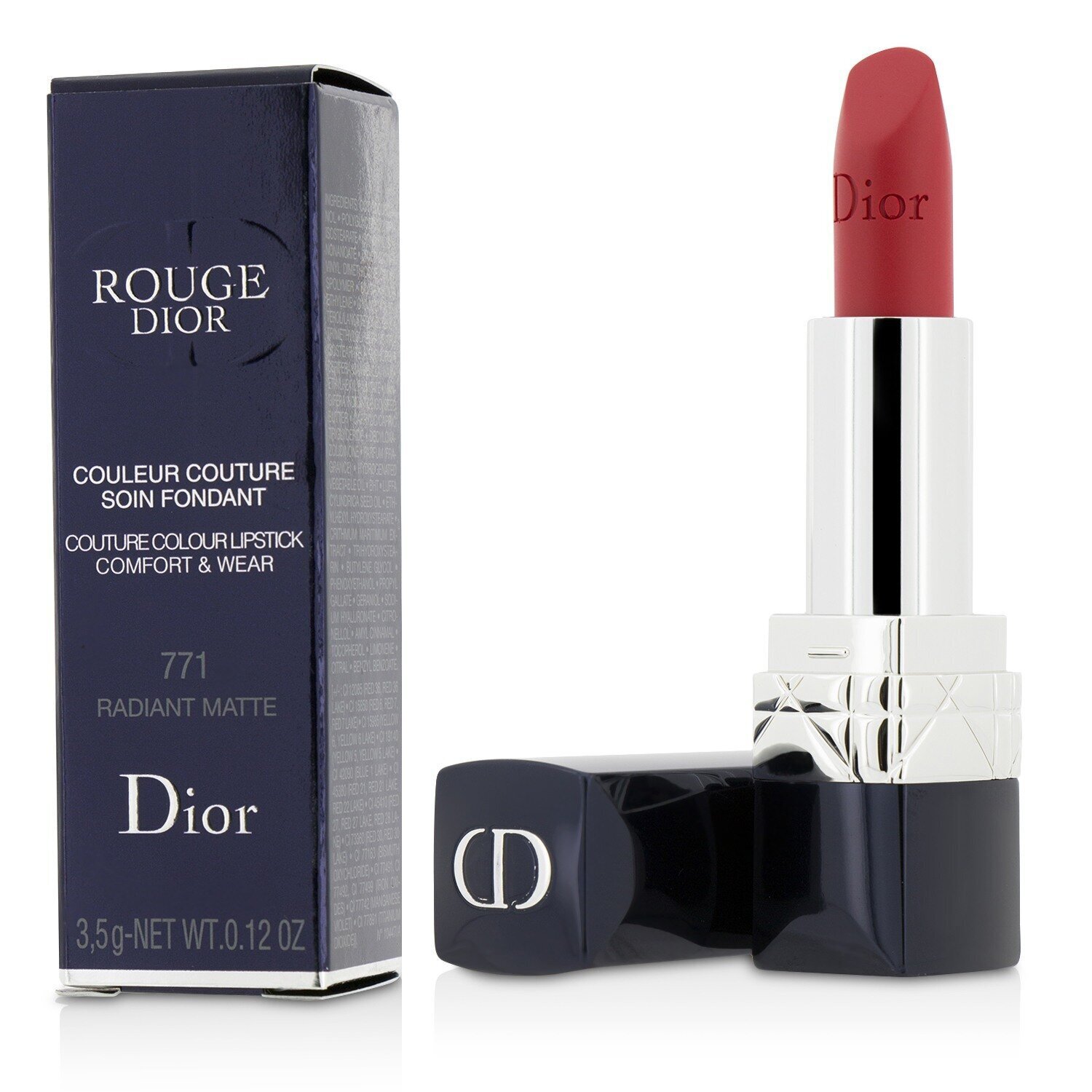 Dior包包官网 Lady Dior mini迪奥珊瑚红色顶级羊皮三格戴妃包17cm