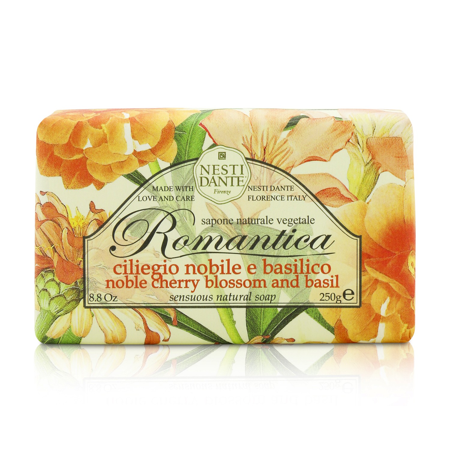 Nesti Dante Romantica Sensuous Натуральное Мыло - Цветы Вишни и Базилик 250g/8.8oz