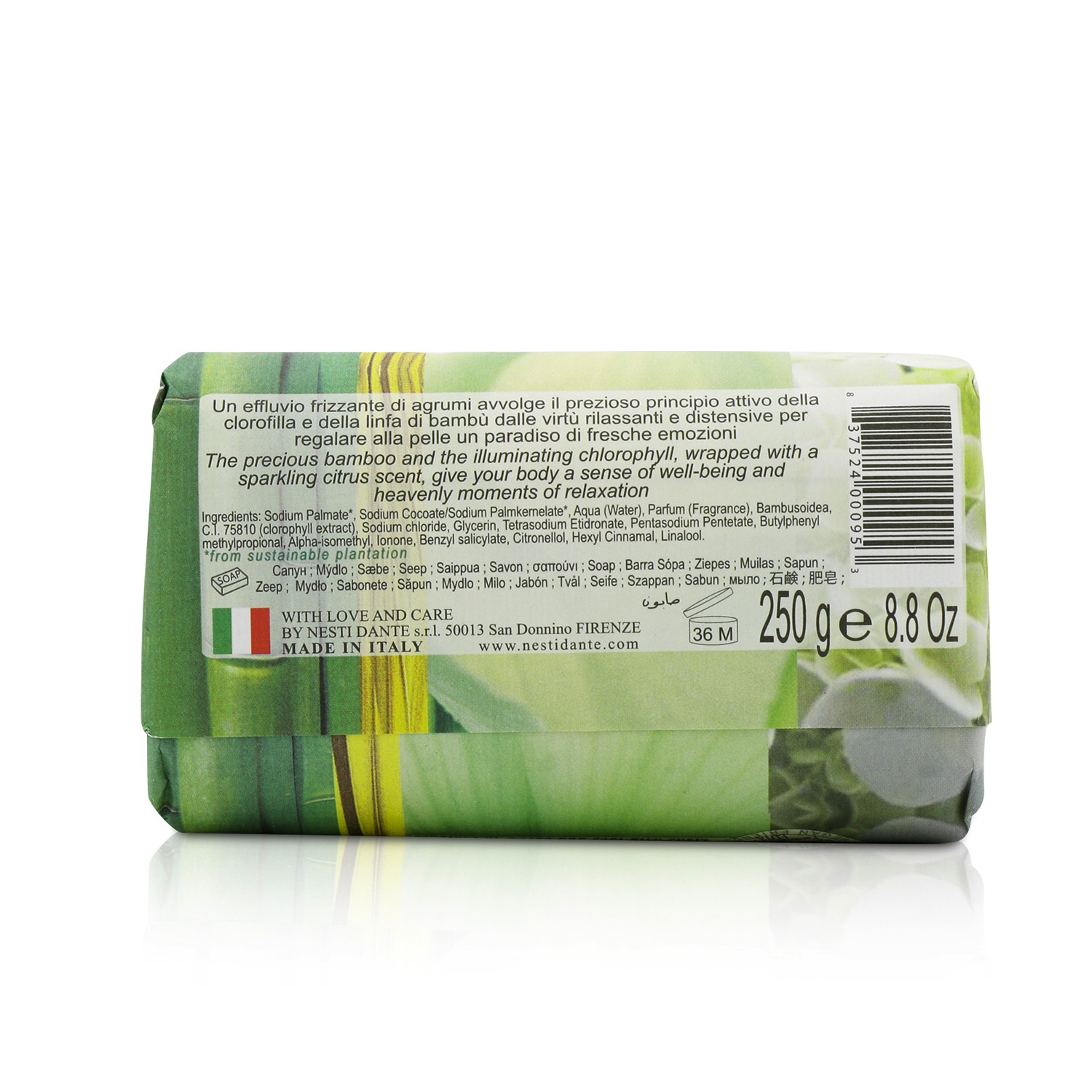 Nesti Dante Philosophia Natural Soap - Breeze - Citrus Peel, Red Basil & Lime With Chlorophyll & Bamboo 250g/8.8oz