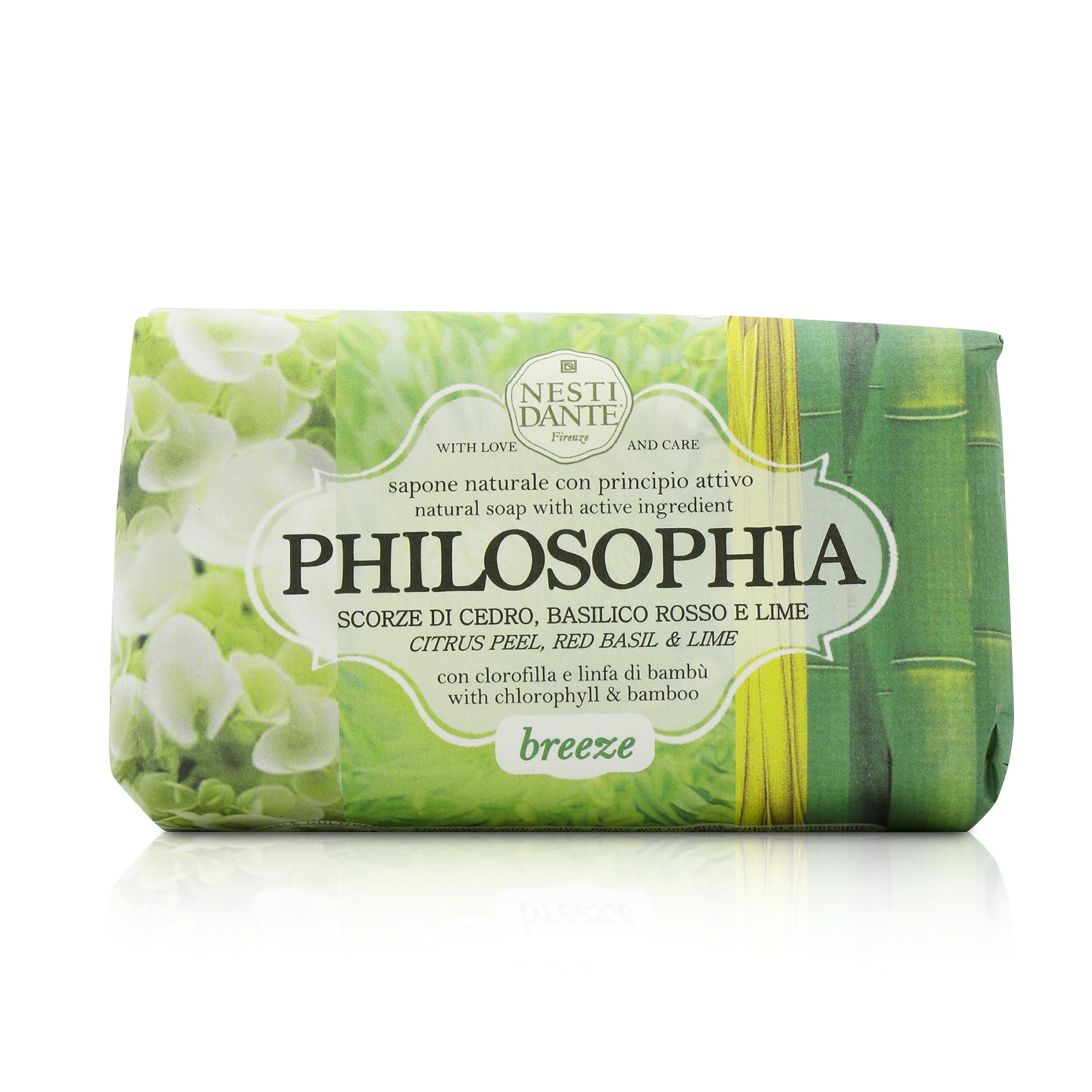 Nesti Dante Philosophia Natural Soap - Breeze - Citrus Peel, Red Basil & Lime With Chlorophyll & Bamboo 250g/8.8oz