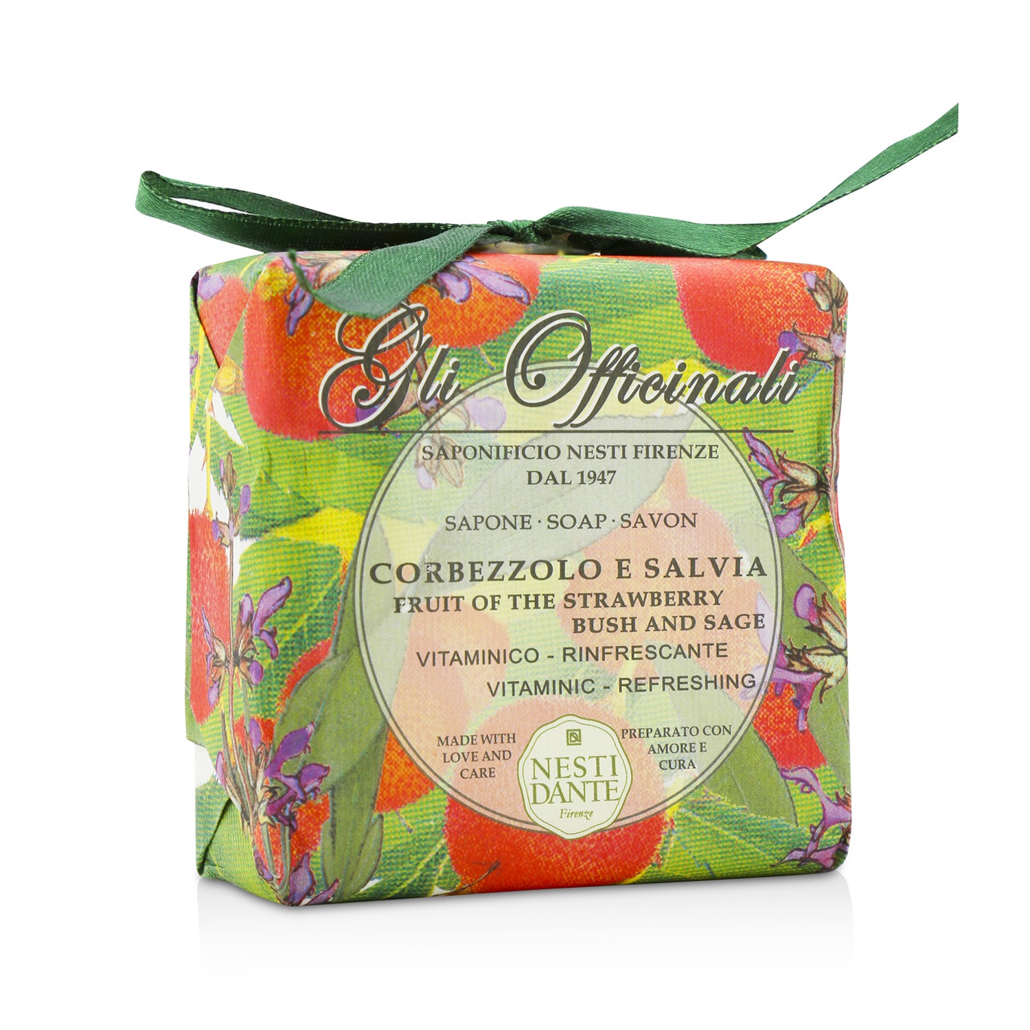 Nesti Dante Gli Officinali Мыло - Ягоды Клубники и Шалфей - Витаминное и Освежающее 200g/7oz