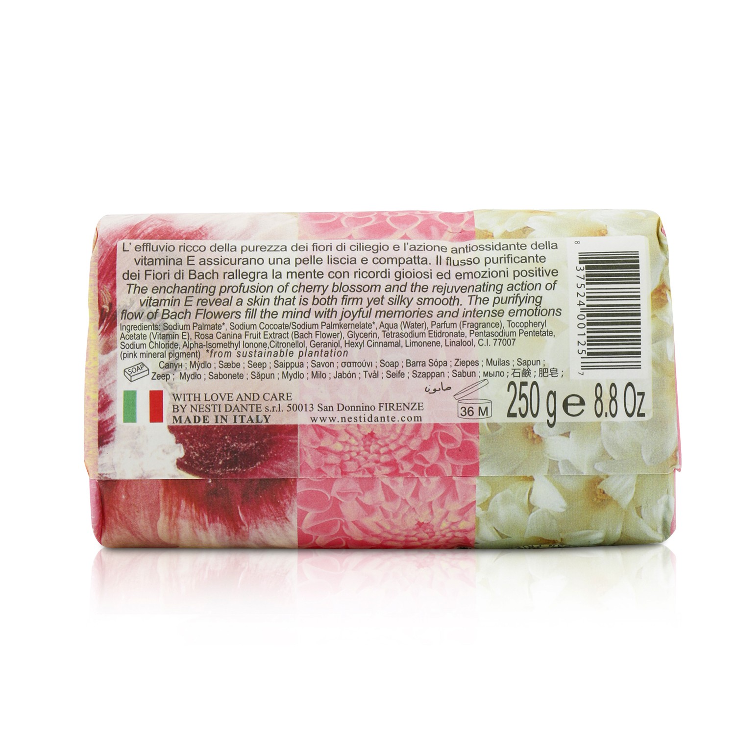 Nesti Dante Philosophia Natural Soap - Lift - Cherry Blossom, Osmanthus & Geranium With Bach Flowers & Vitamin E 250g/8.8oz