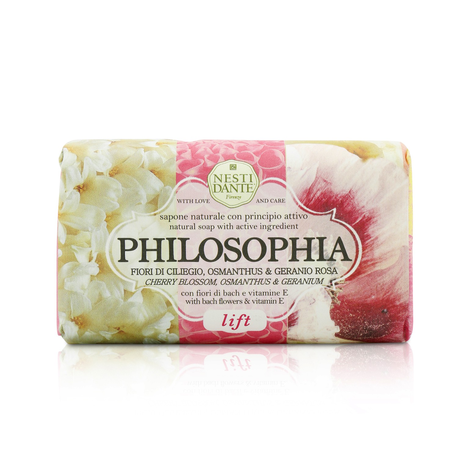 Nesti Dante Philosophia Natural Soap - Lift - Cherry Blossom, Osmanthus & Geranium With Bach Flowers & Vitamin E 250g/8.8oz