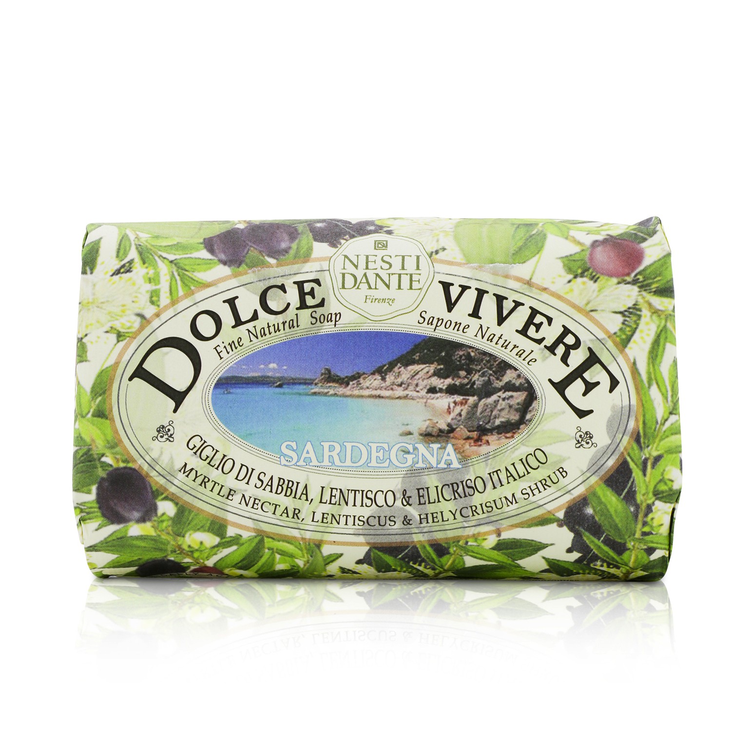 Nesti Dante صابون طبيعي رقيق Dolce Vivere - Sardegna - برحيق المر واللينتيسكوس وشراب الهيليكريسوم 250g/8.8oz