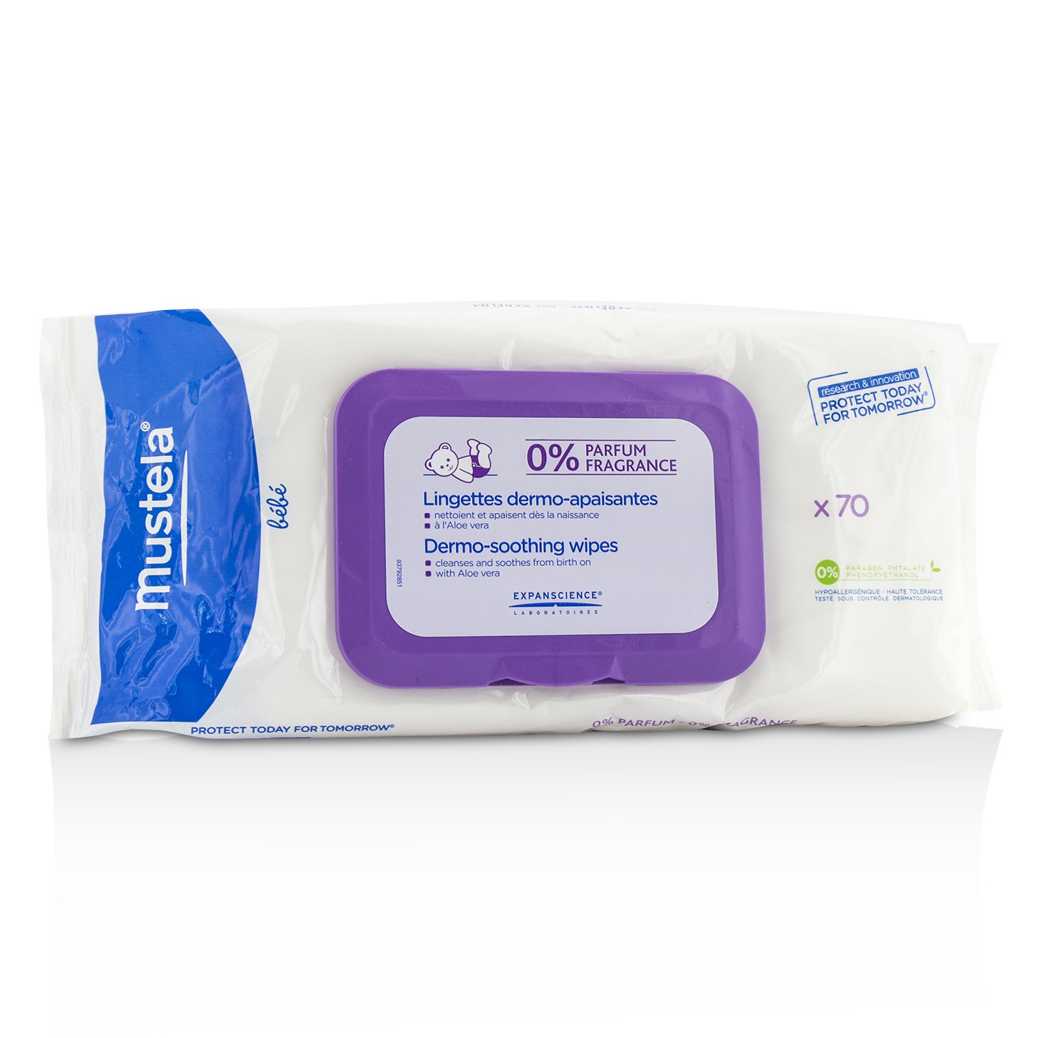 Mustela Dermo-Soothing Wipes - Fragrance Free (Exp. Date: 07/2017) 70wipes