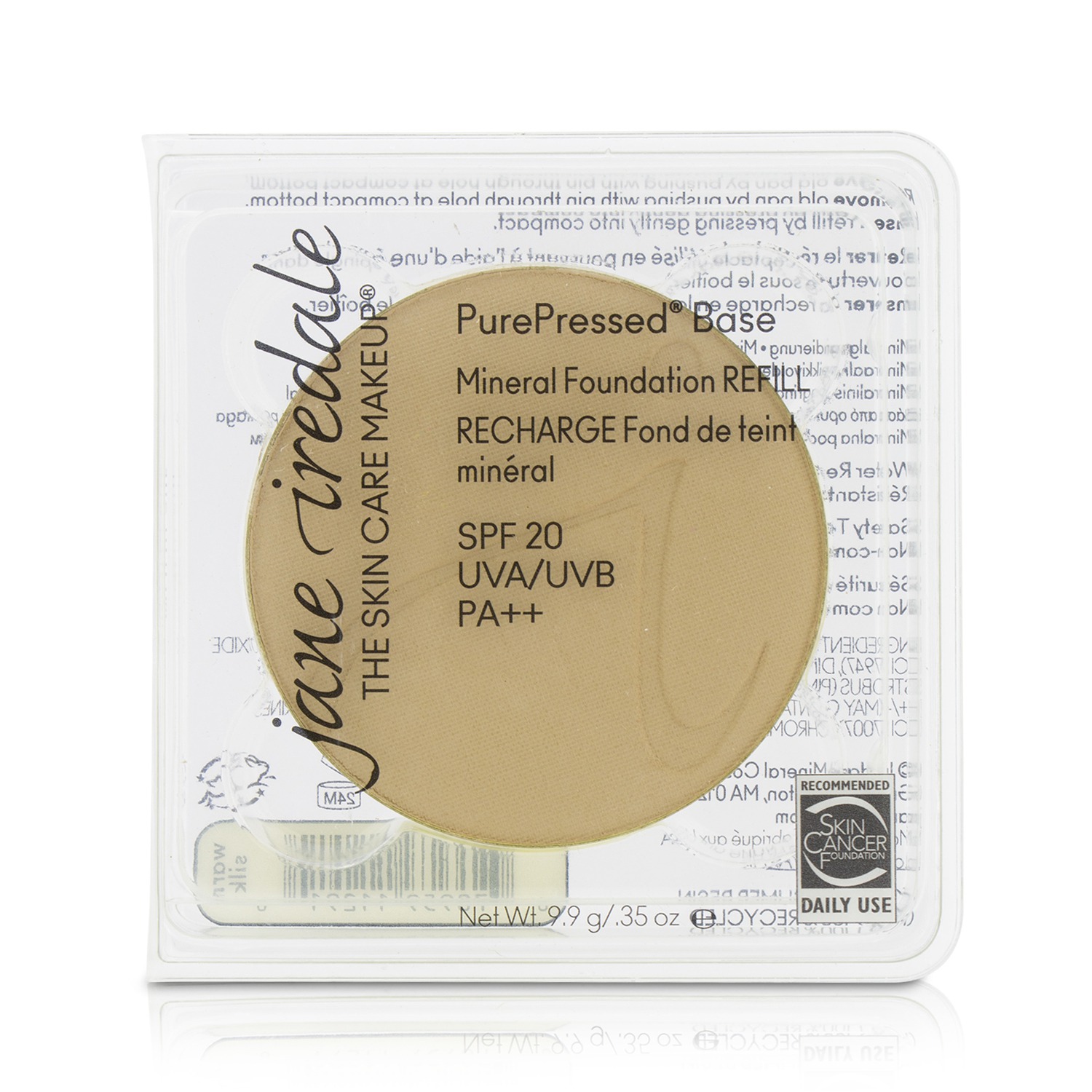 ジェーンアイルデール Jane Iredale ピュアプレストベース SPF20 PA++ リフィル 9.9g/0.35oz