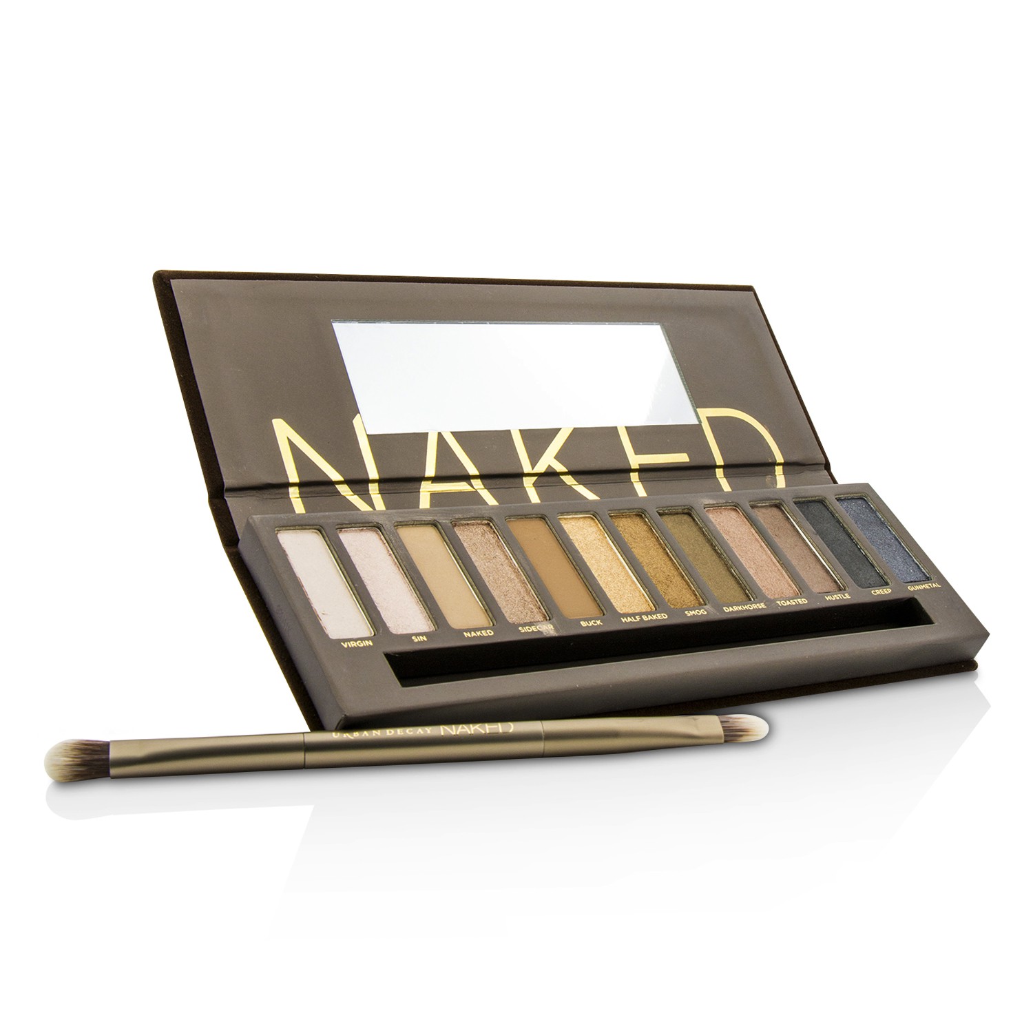 Urban Decay Naked Eyeshadow Palette: 12x Eyeshadow, 1x Doubled Ended Shadow/Blending Brush Picture Color