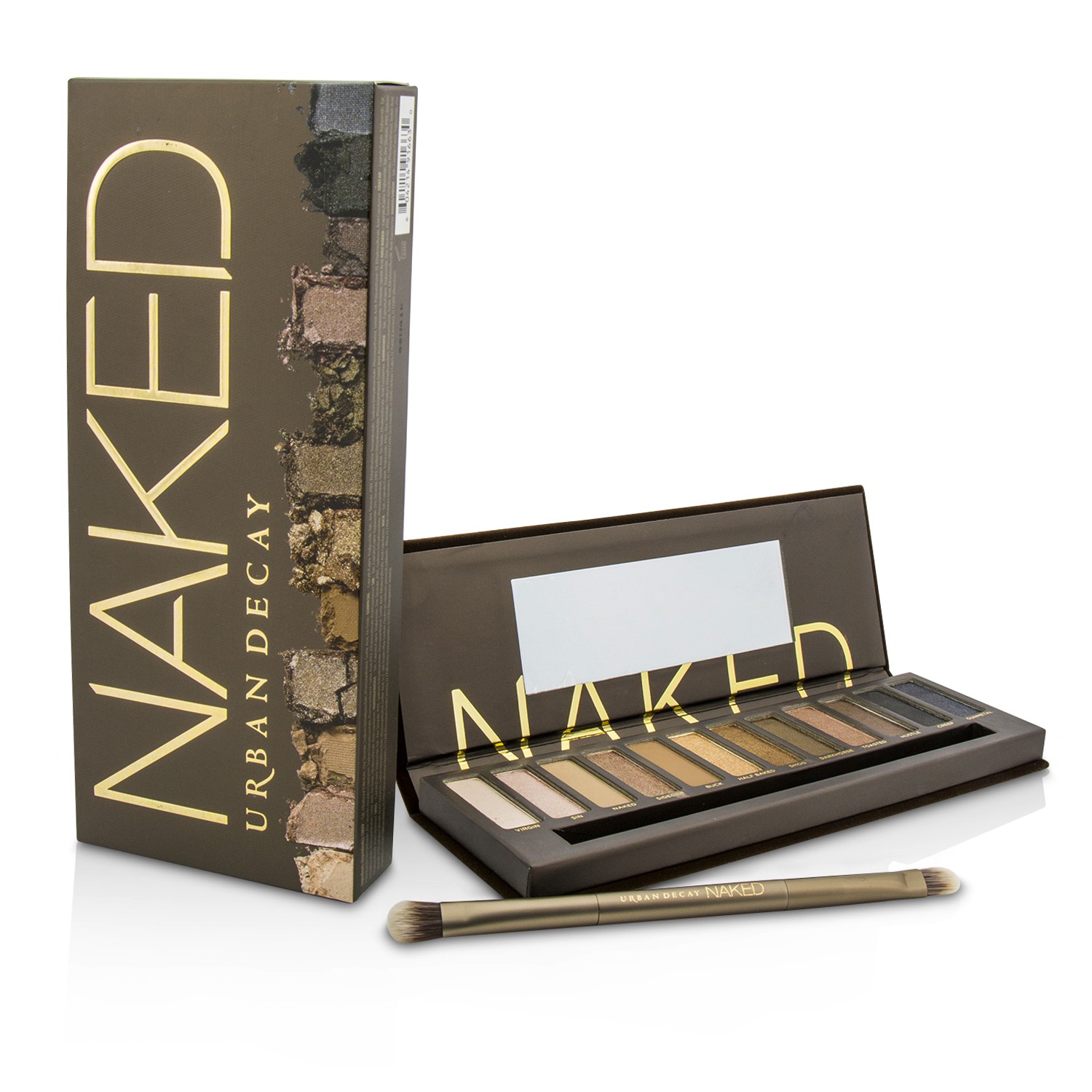 Urban Decay Naked Eyeshadow Palette: 12x Eyeshadow, 1x Doubled Ended Shadow/Blending Brush Picture Color