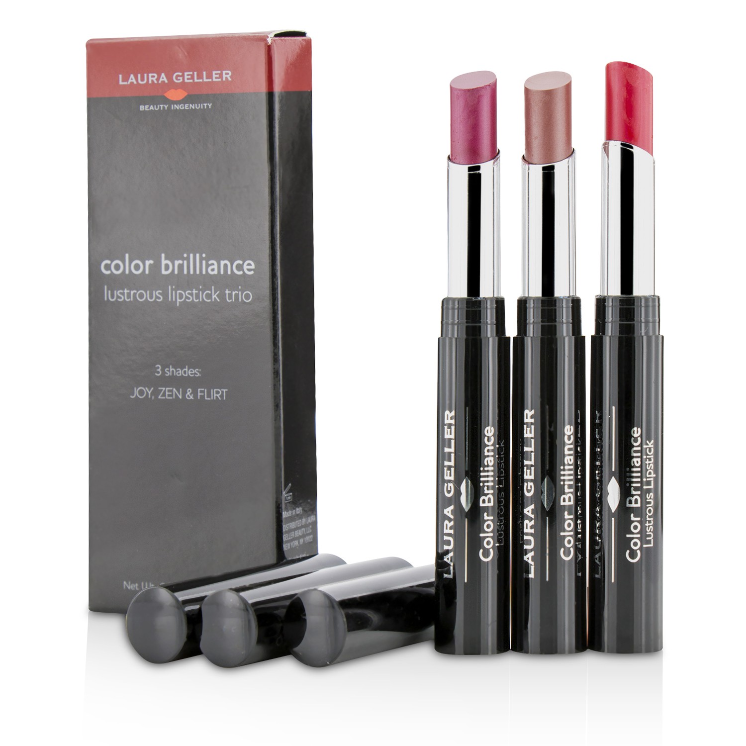 Laura Geller Color Brilliance Lustrous Lipstick Trio 3x 1.8g/0.06oz