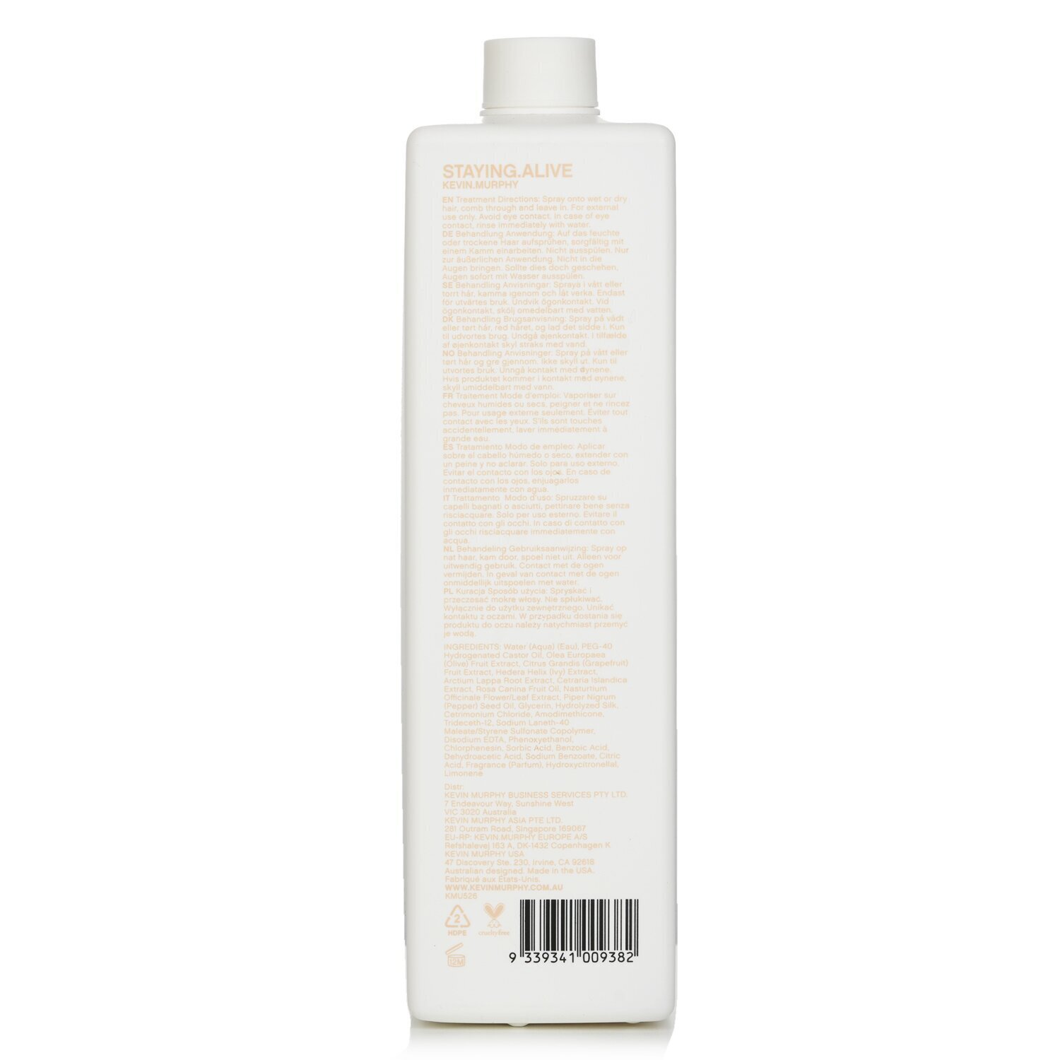 凯文墨菲 Kevin.Murphy 活性维护精华乳 1000ml/33.6oz