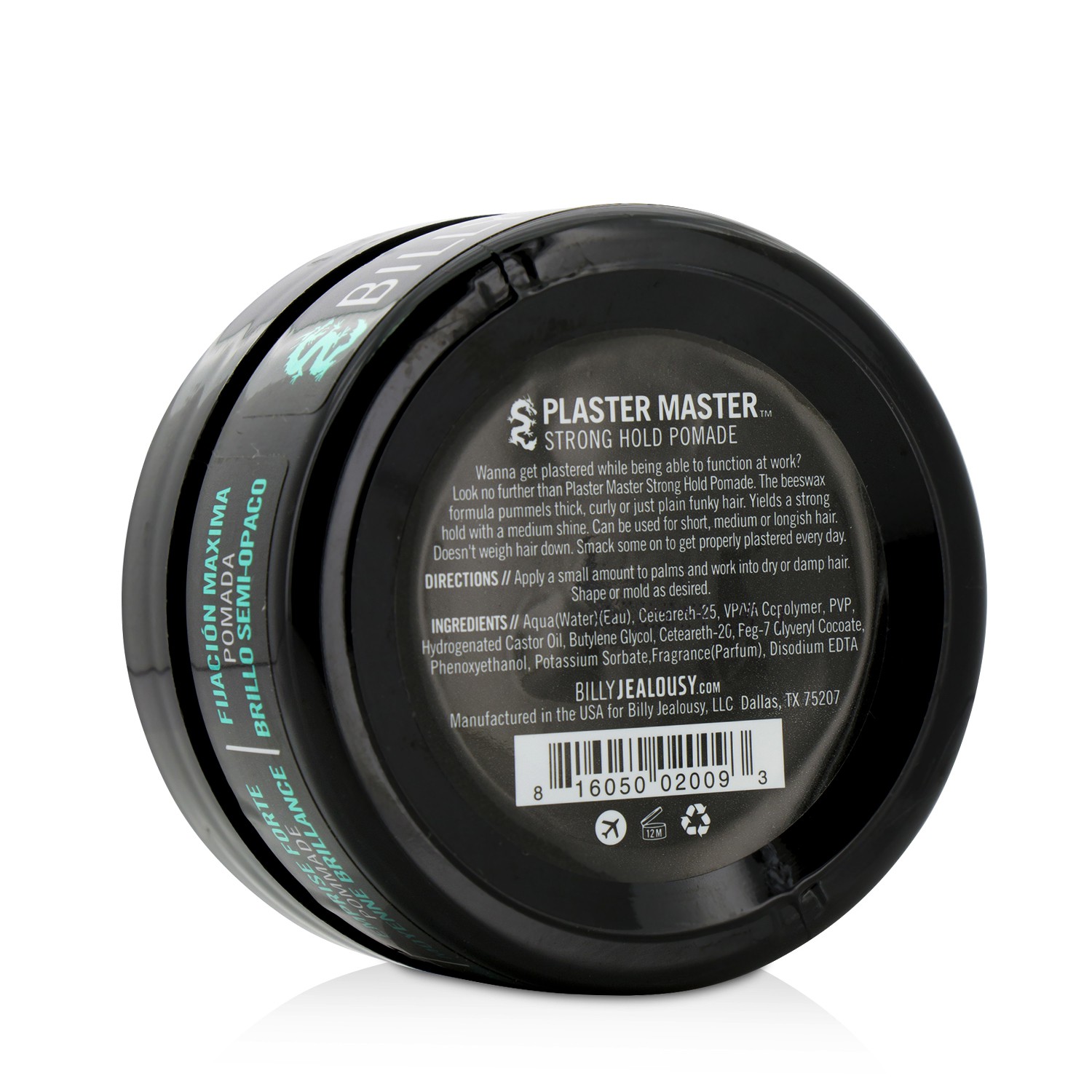 Billy Jealousy Plaster Master Strong Hold Pomade (Medium Shine) 85g/3oz