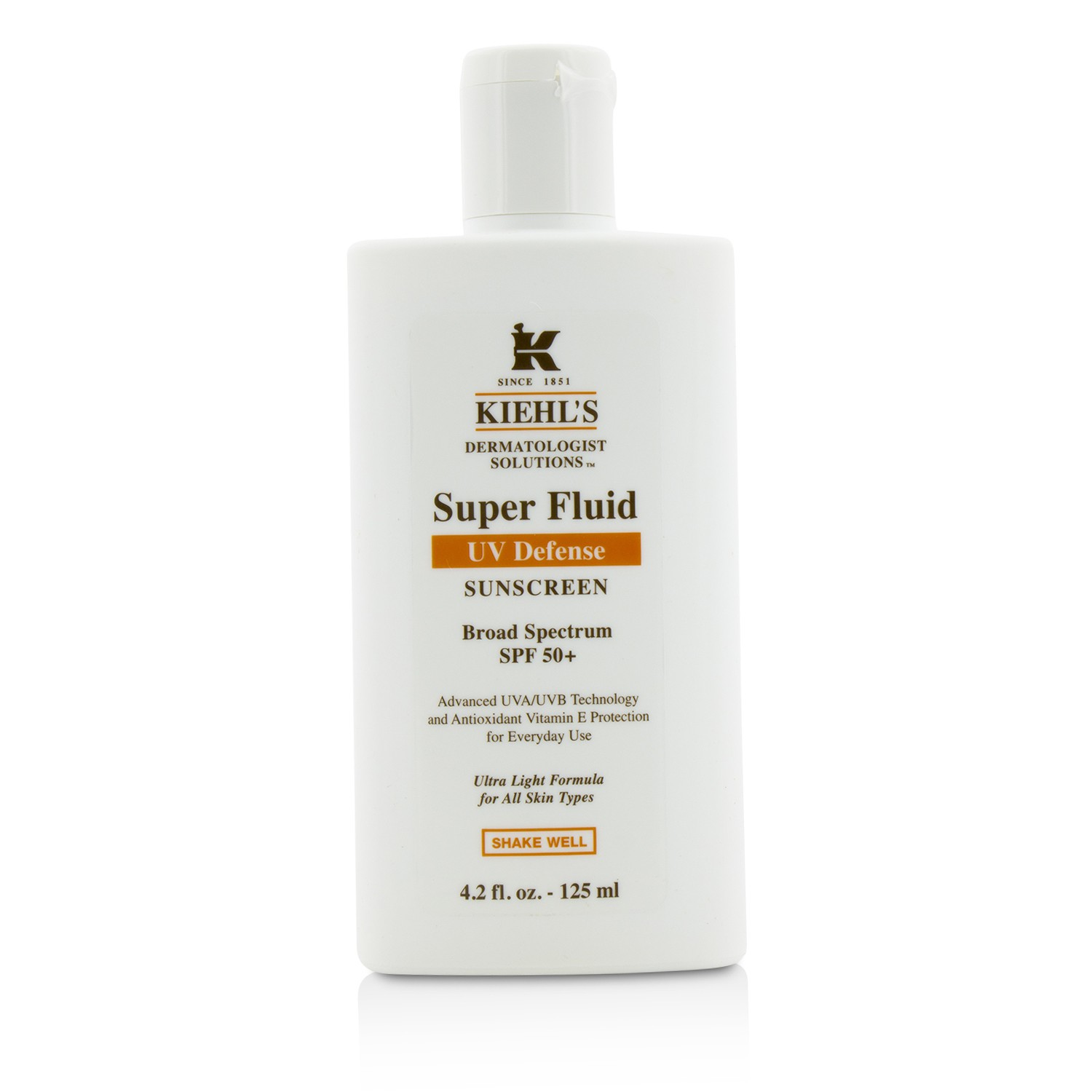 Kiehl's Dermatologist Solutions Super Fluid UV Defense Ultra Light Sunscreen SPF 50+ - For All Skin Types 125ml/4.2oz