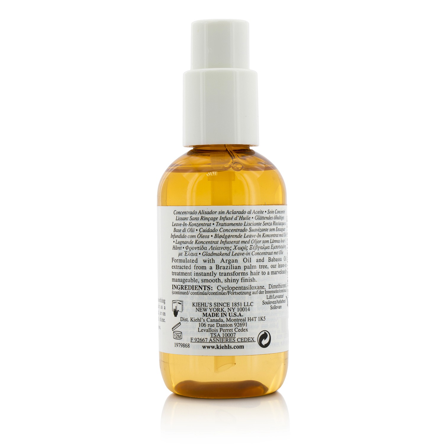 Kiehl's Smoothing Oil-Infused Leave-In Concentrate (For Dry or Frizzy Hair) 75ml/2.5oz