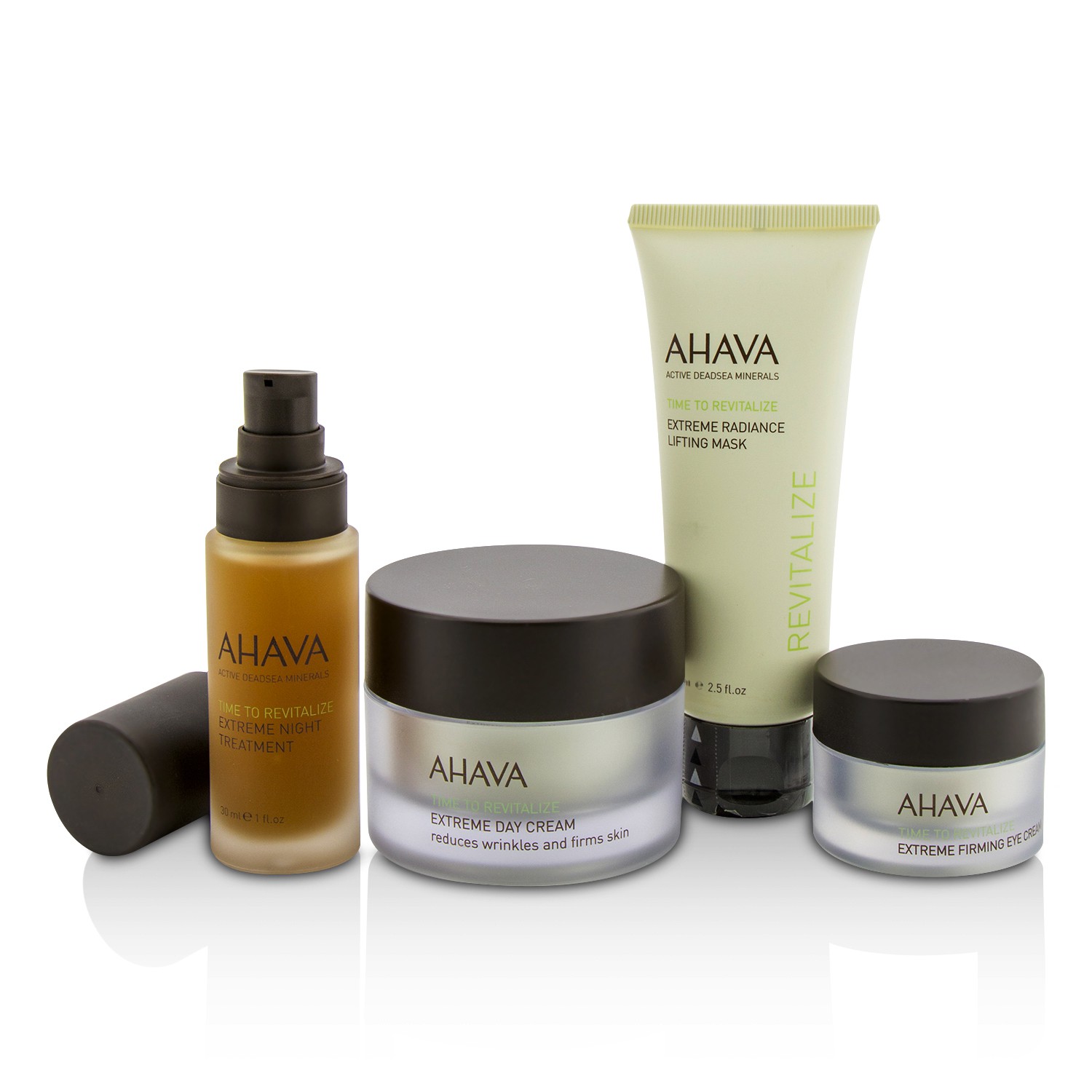 Ahava 愛海珍泥 緊緻美肌組合：緊緻面膜 75ml + 日霜 50ml + 夜間護理 30ml + 眼霜 15ml+1包 4pcs+1bag