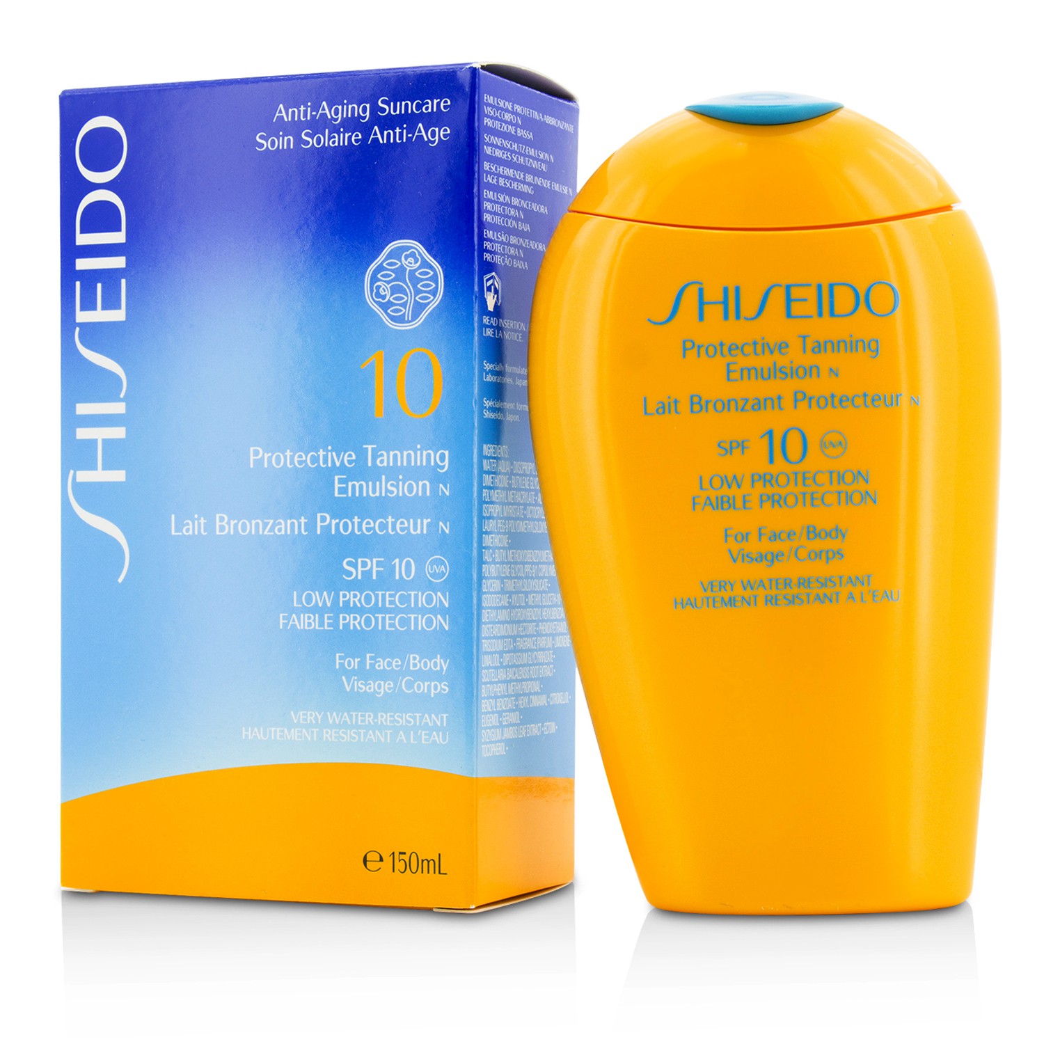 Shiseido Protective Tanning Emulsion N SPF 10 (For Face & Body) 150ml/5oz