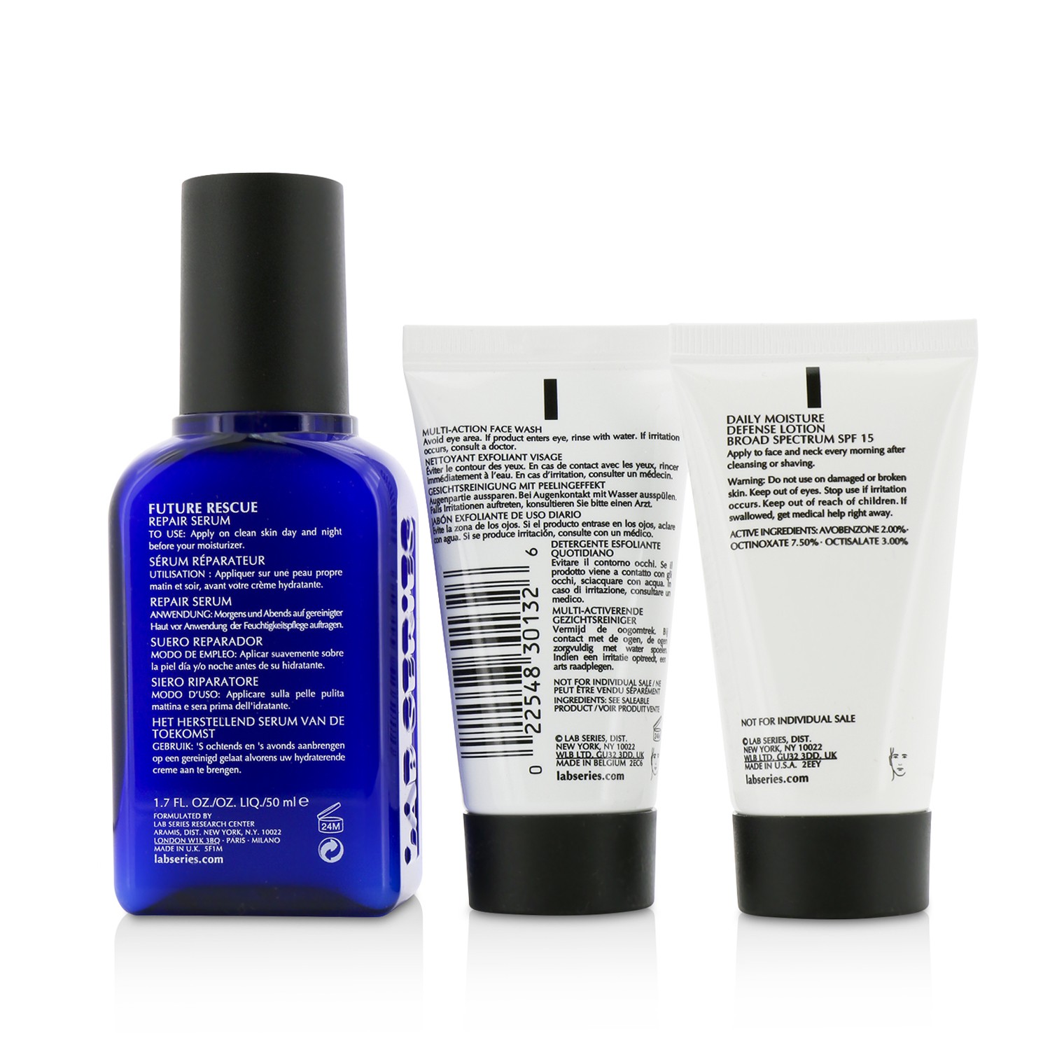 Lab Series Lab Series Rescue Squad Set: Multi-Action Face Wash 30ml + Repair Serum 50ml + Lotion 30ml 3pcs