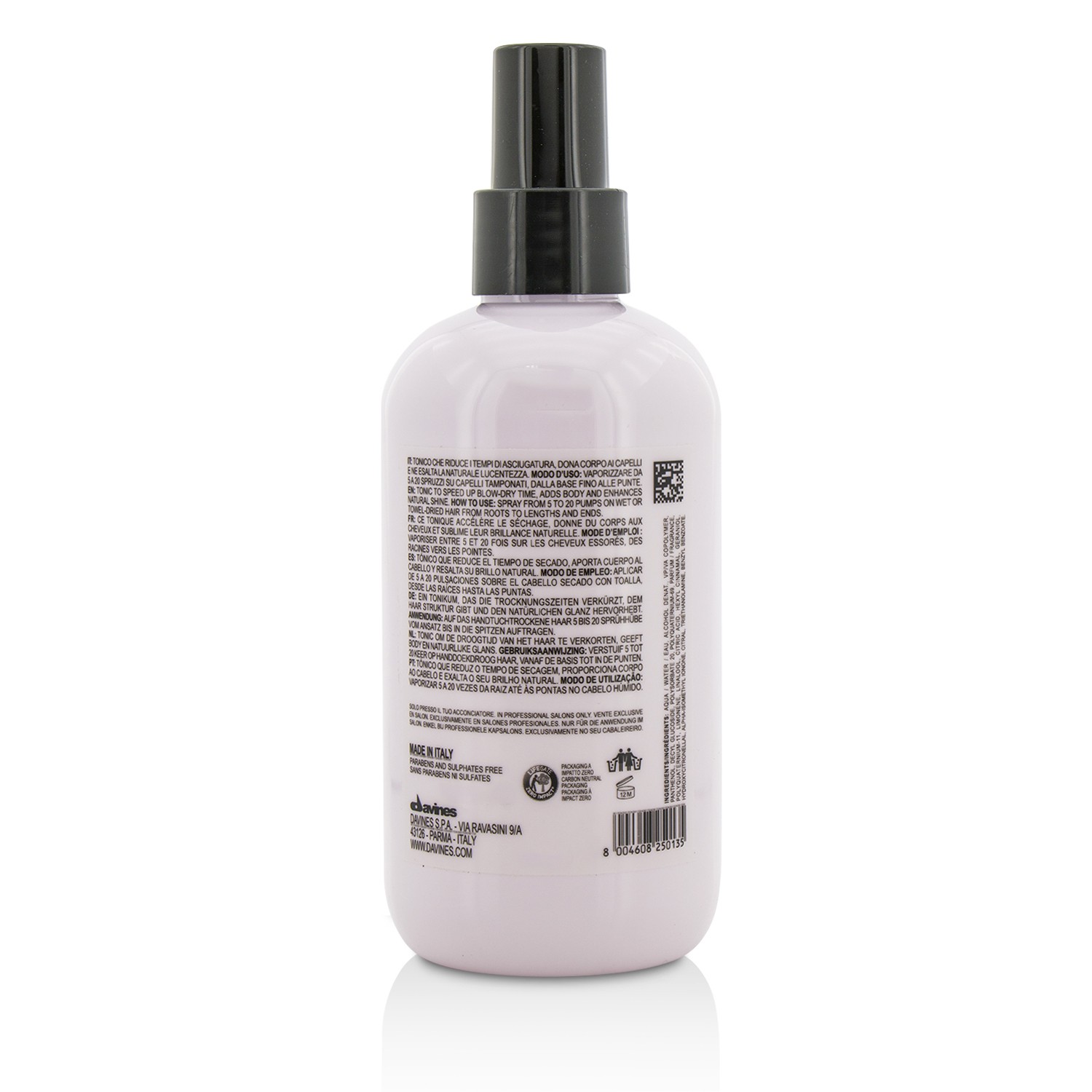 Davines Your Hair Assistant Blowdry Primer Anti-Humedad y Tónico Dador de Cuerpo 250ml/8.45oz