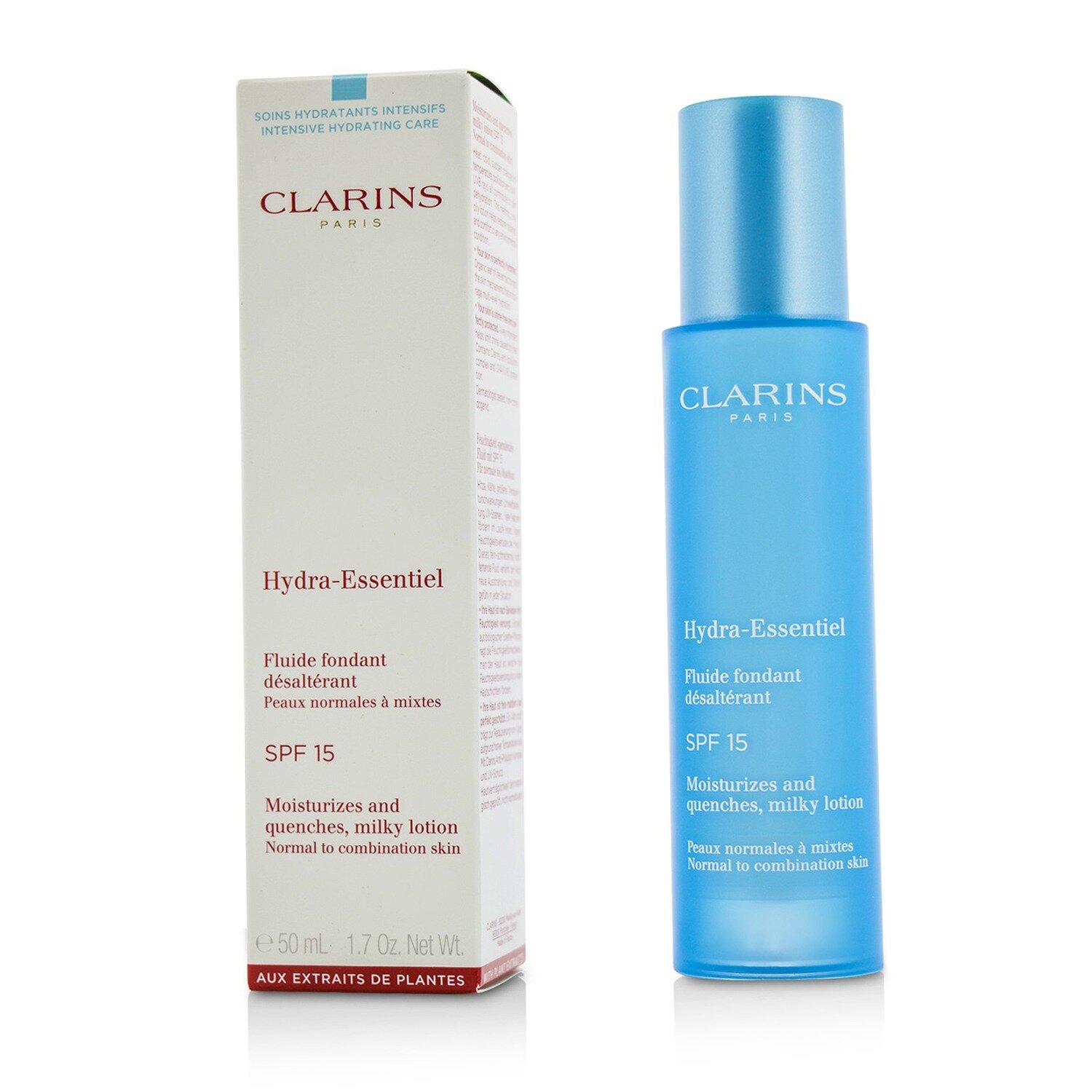 Clarins Hydra-Essentiel Увлажняющий Молочный Лосьон SPF 15 - для Нормальной и Комбинированной Кожи 50ml/1.7oz