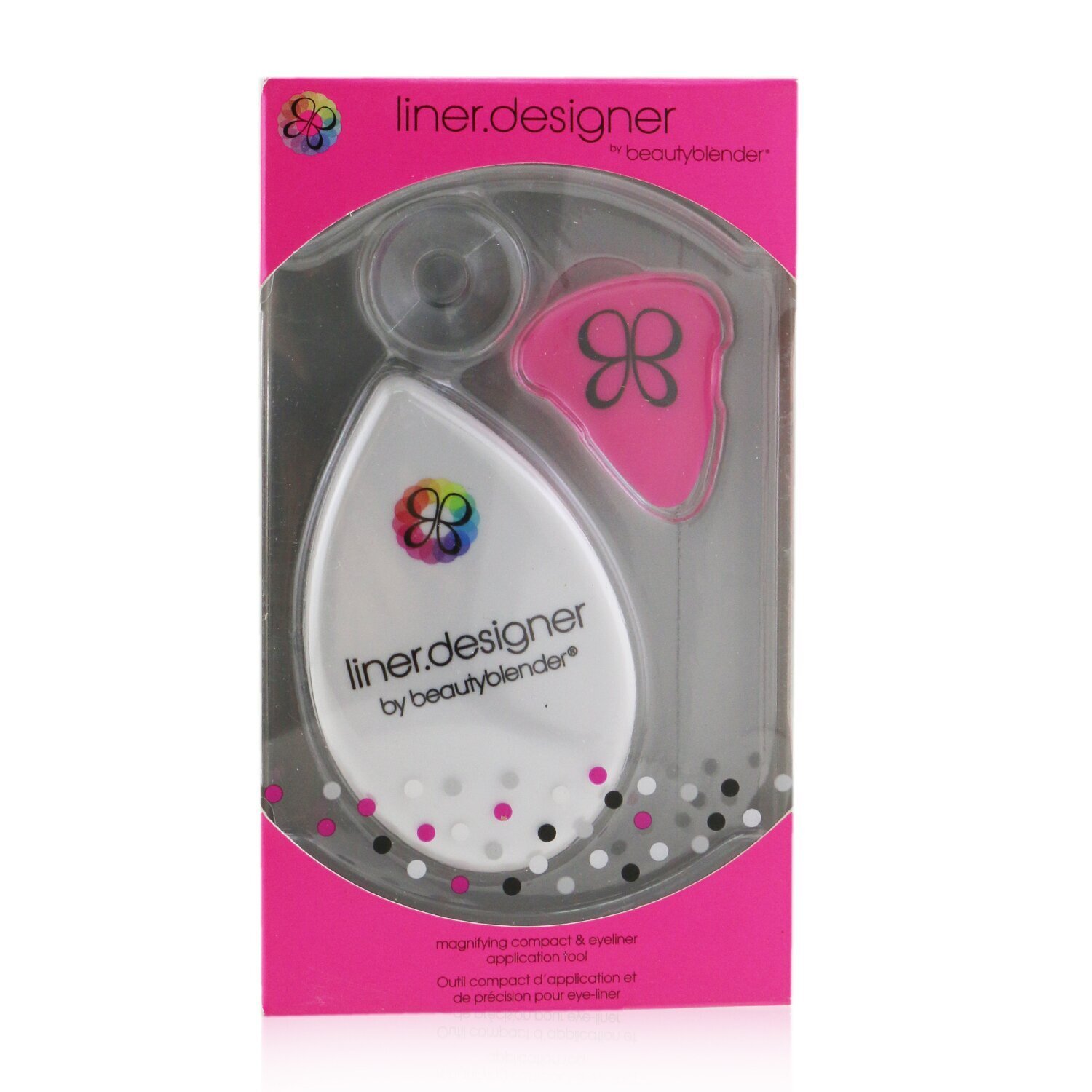 BeautyBlender Liner Designer (1x Eyeliner Application Tool, 1x Magnifying Mirror Compact, 1x Suction Cup) 3pcs