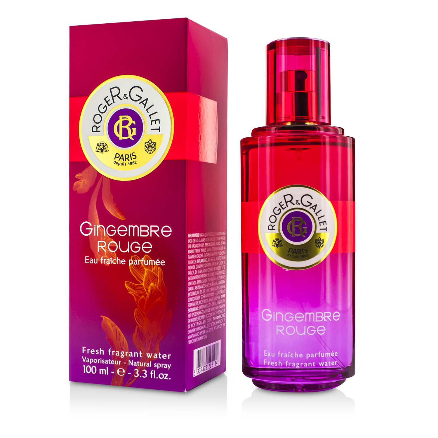 Roger & Gallet Gingembre Rouge Fresh Fragrant Water Spray 100ml/3.3oz