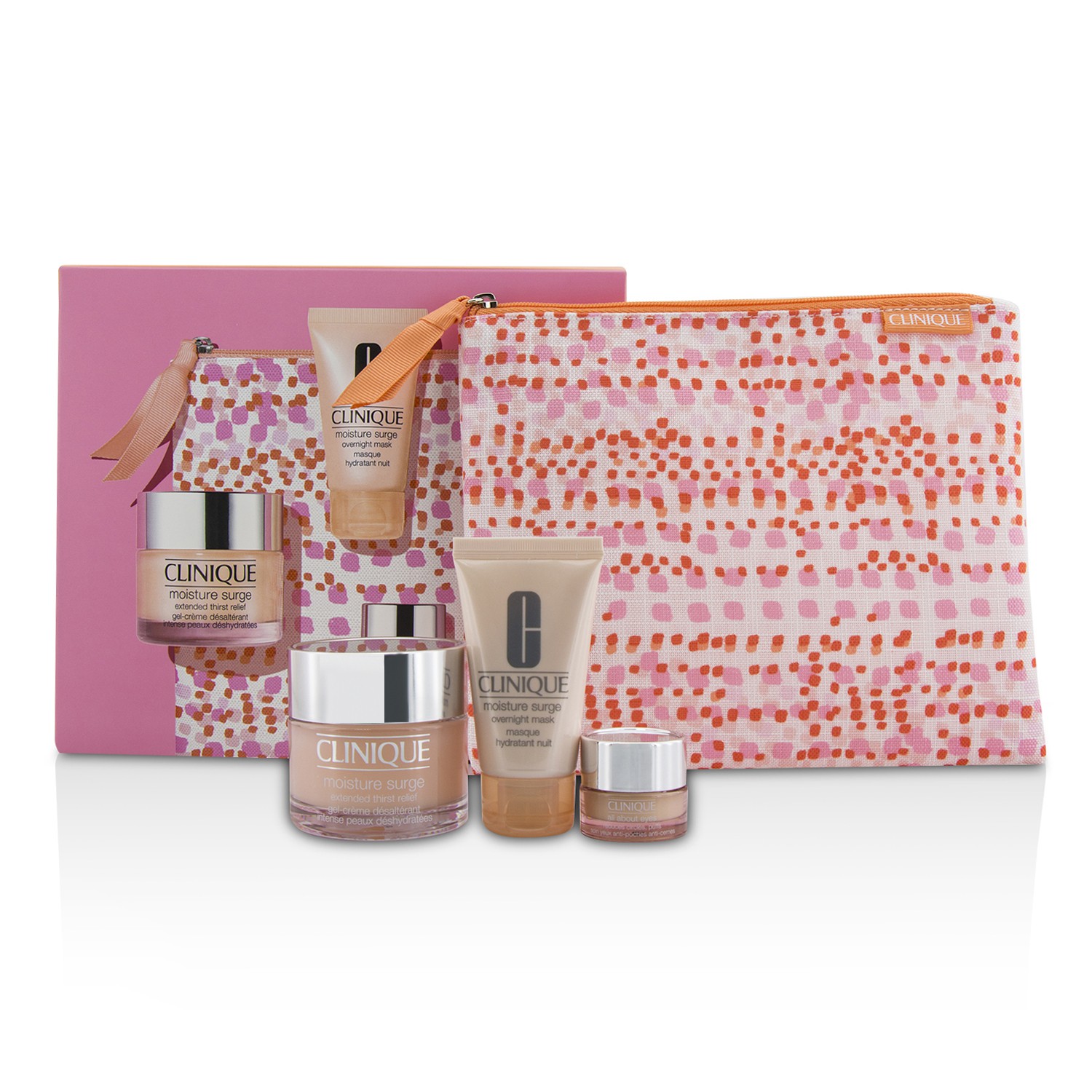 Clinique Moisture Favourites Set: Moisture Surge 50ml + Overnight Mask 30ml + All About Eyes 5ml + Bag 3pcs+1bag