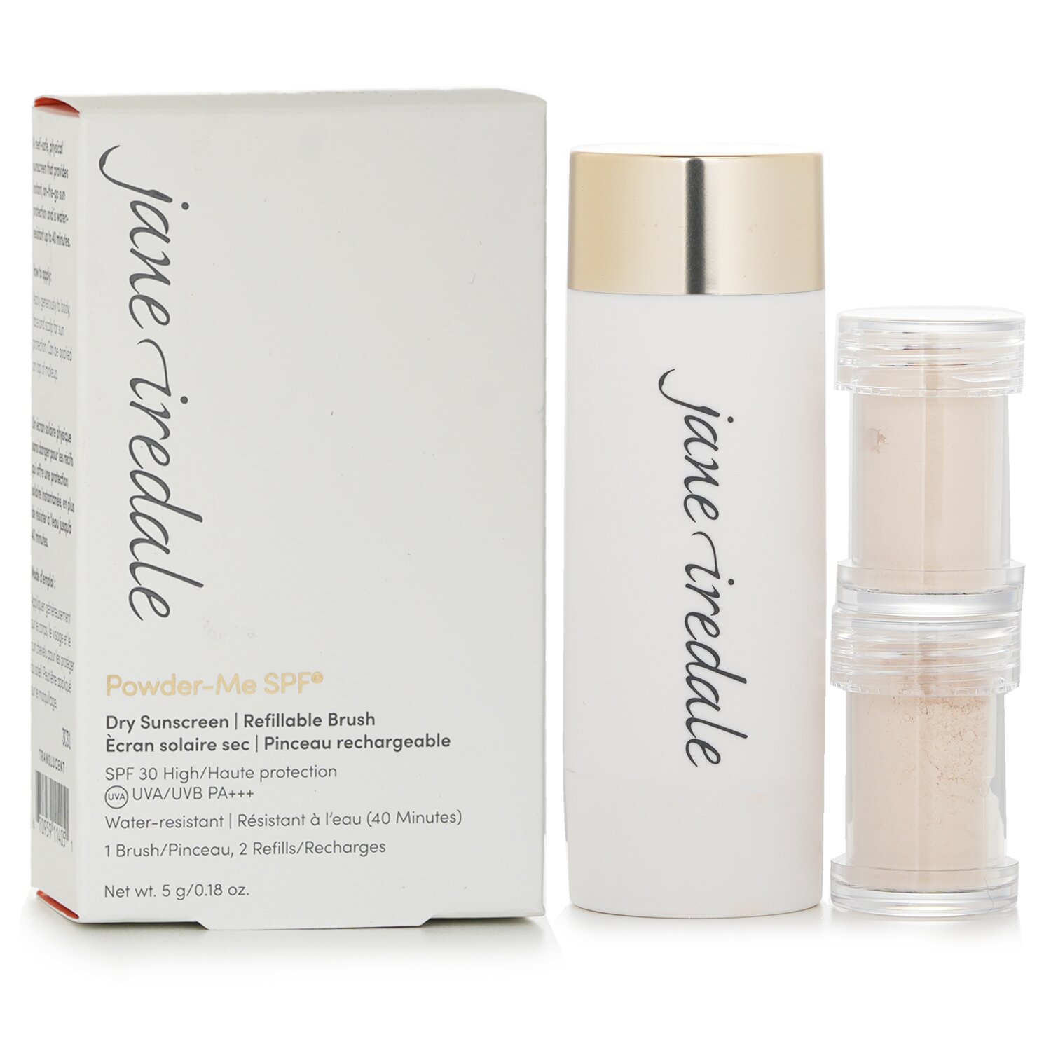 Jane Iredale Powder Me Заполняемая Кисть (1x Кисть, 2x Запасной Блок) 2x2.5g/0.09oz