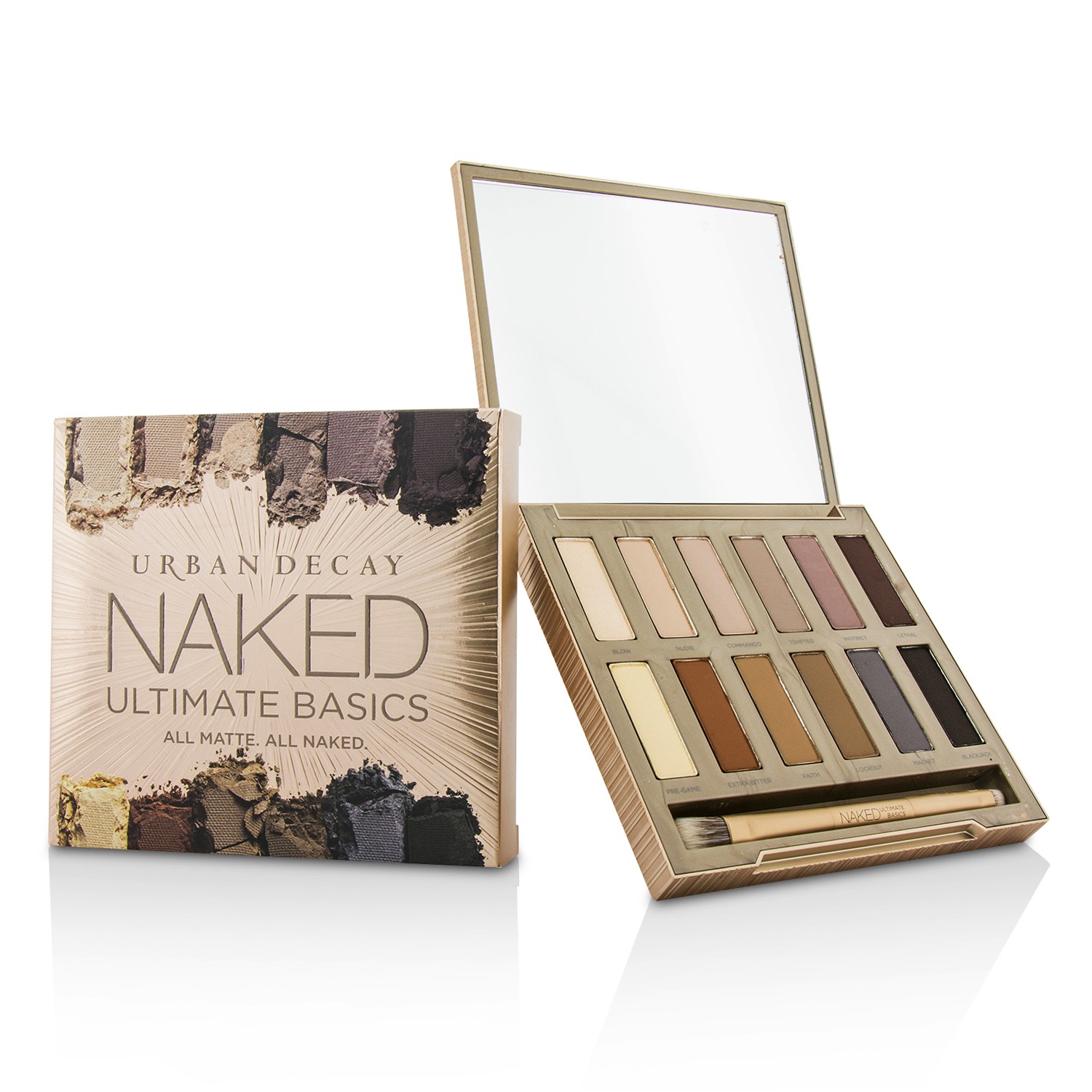 Urban Decay Naked Ultimate Basics Eyeshadow Palette: 12x Eyeshadow, 1x Doubled Ended Blending and Smudger Brush Picture Color