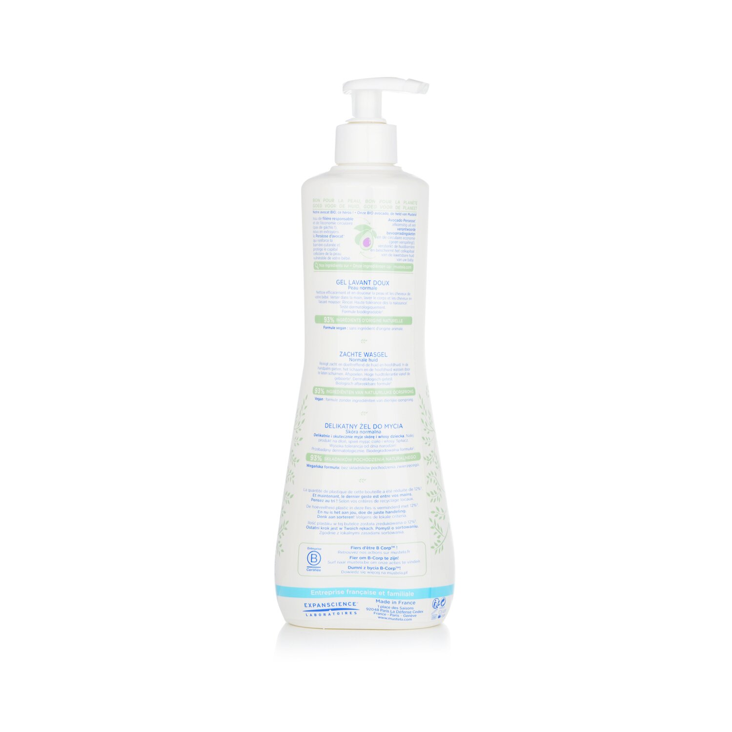 Mustela 慕之恬廊  溫和清潔凝露——頭髮&身體 750ml/25.35oz