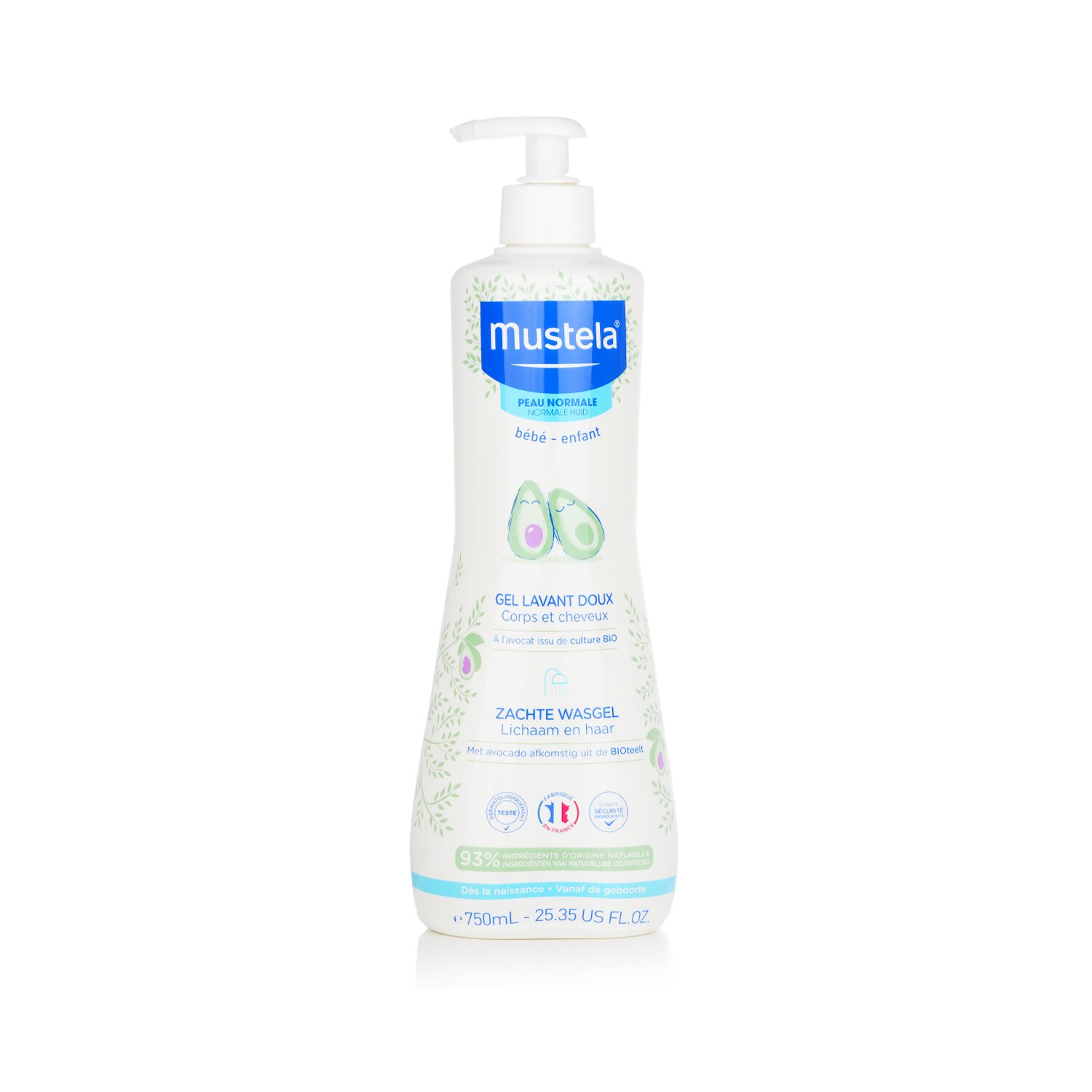 Mustela 慕之恬廊  溫和清潔凝露——頭髮&身體 750ml/25.35oz