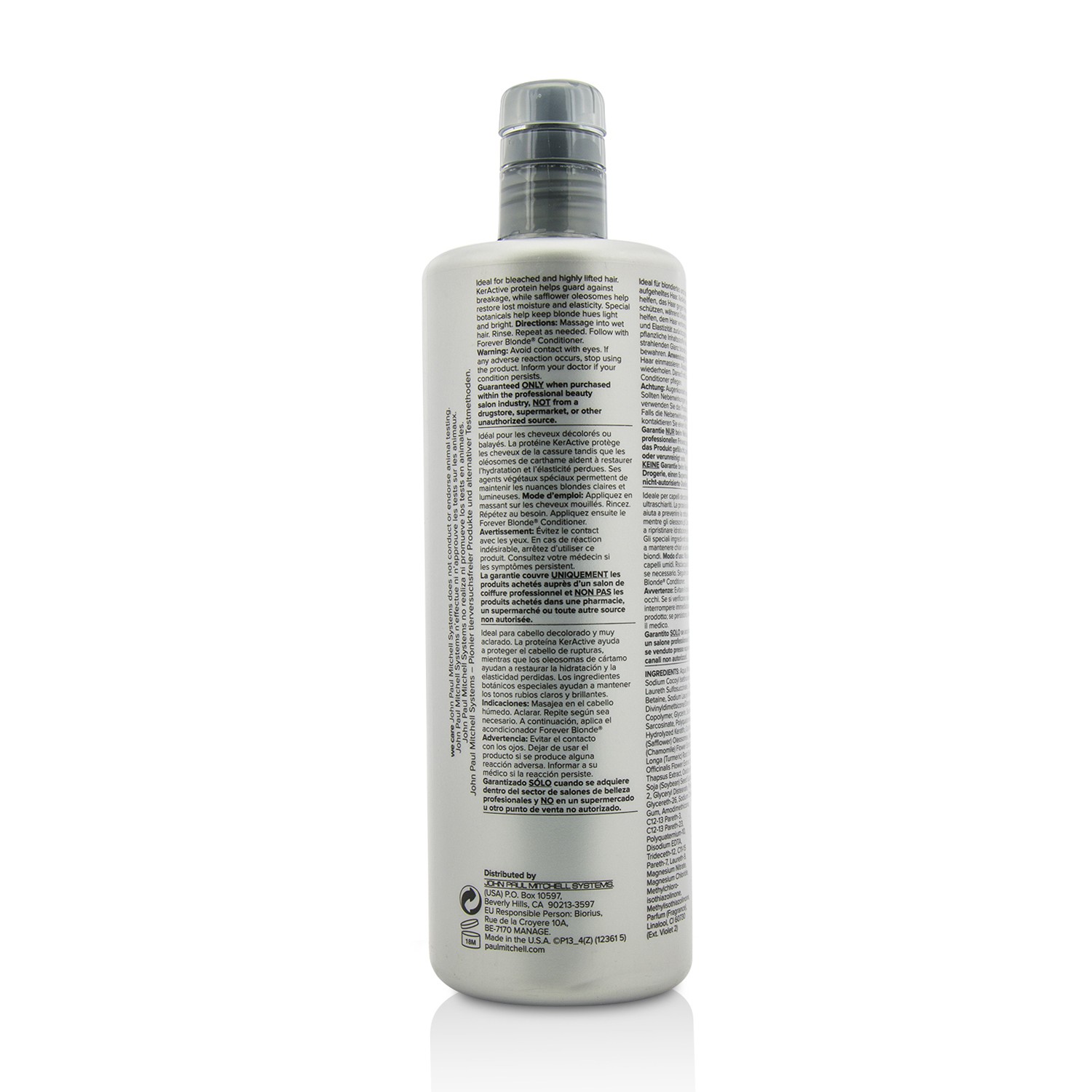 Paul Mitchell Forever Blonde Shampoo (Intense Hydration - KerActive Repair) שמפו לשיער בלונדיני 710ml/24oz