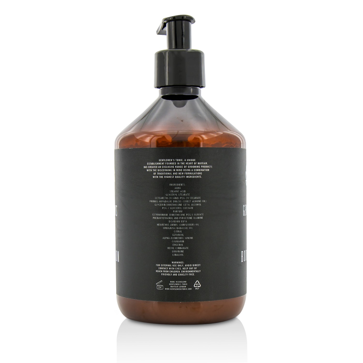 绅士堂  Gentlemen's Tonic 巴巴苏&佛手柑润体乳 500ml/16.8oz