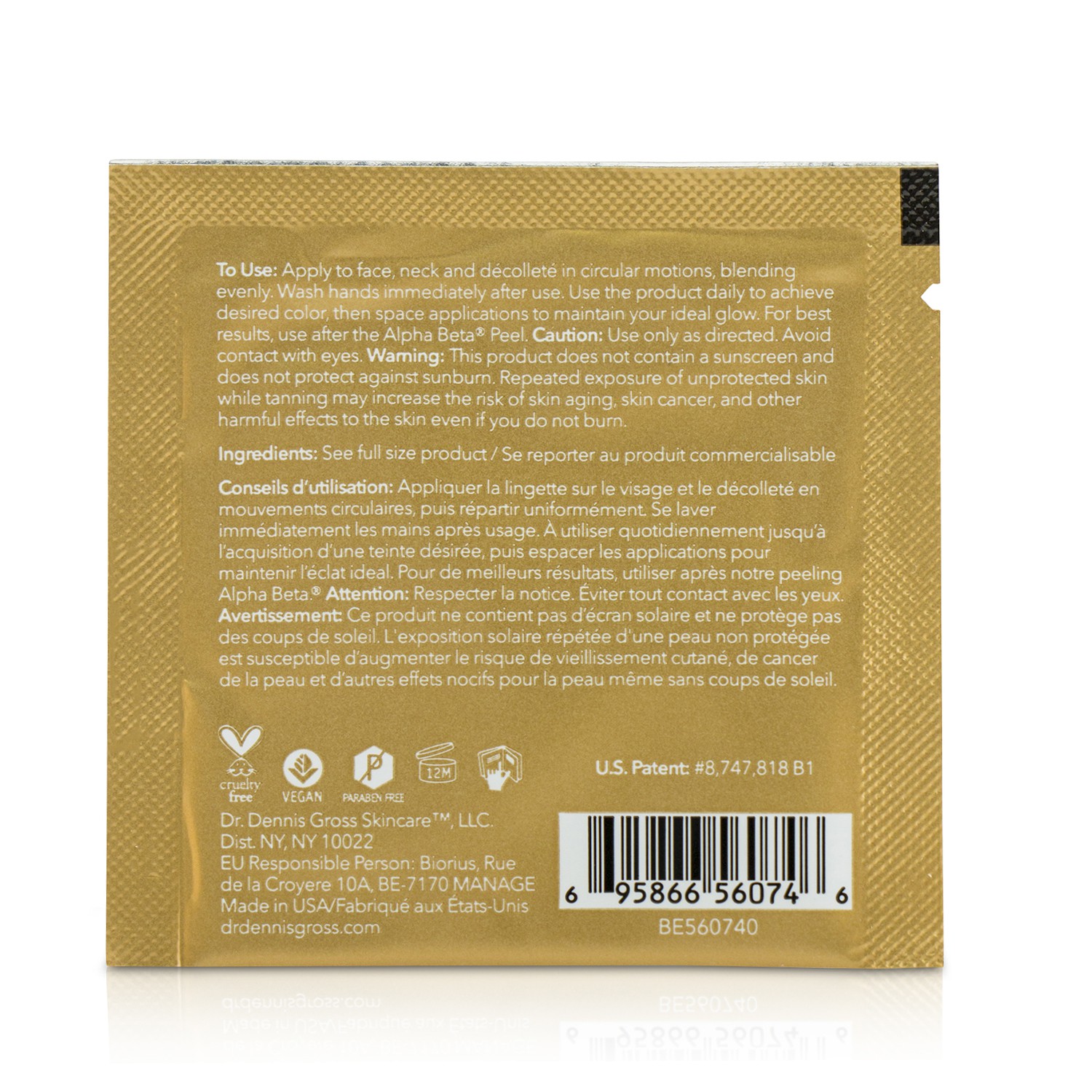 Dr Dennis Gross Alpha Beta Glow Pad For Face - Gradual Glow 20 Towelettes