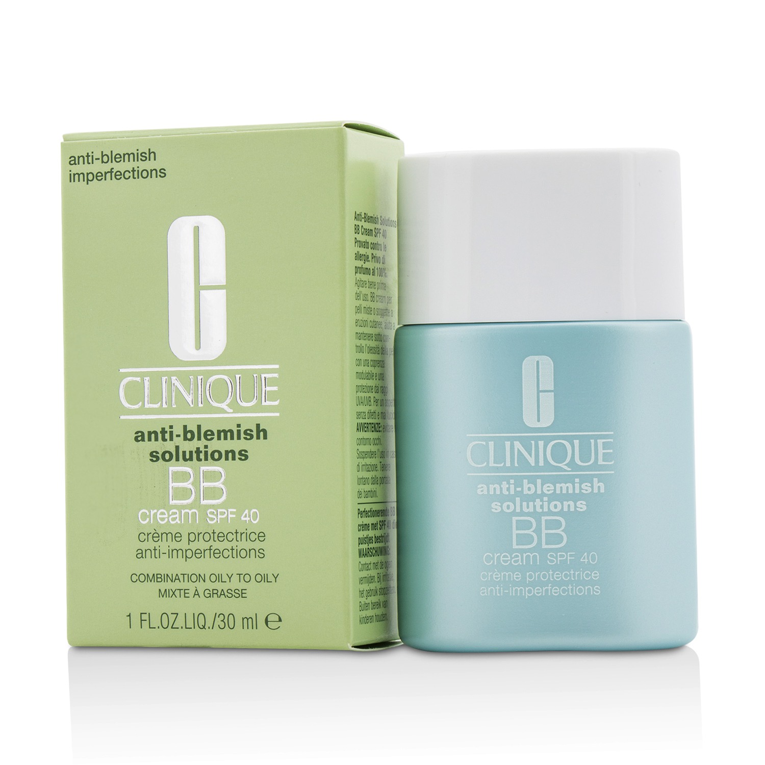 Clinique Anti-Blemish Solutions BB Крем SPF 40 - Light (для Комбинированной и Жирной Кожи) 30ml/1oz