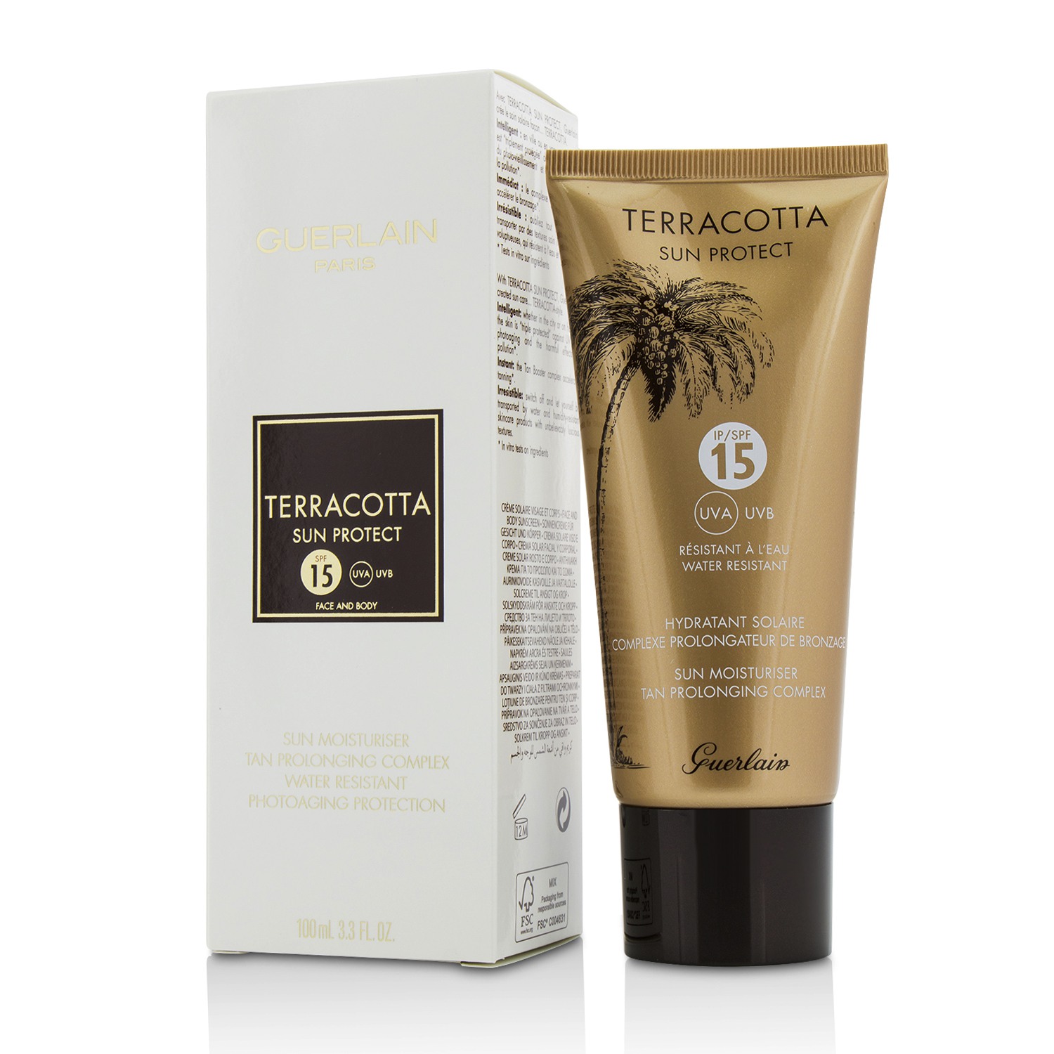 Guerlain Terracotta Sun Protect Sun Moisturiser Tan Prolonging Complex SPF15 קרם לחות למראה שזוף עם הגנה מהשמש 100ml/3.3oz