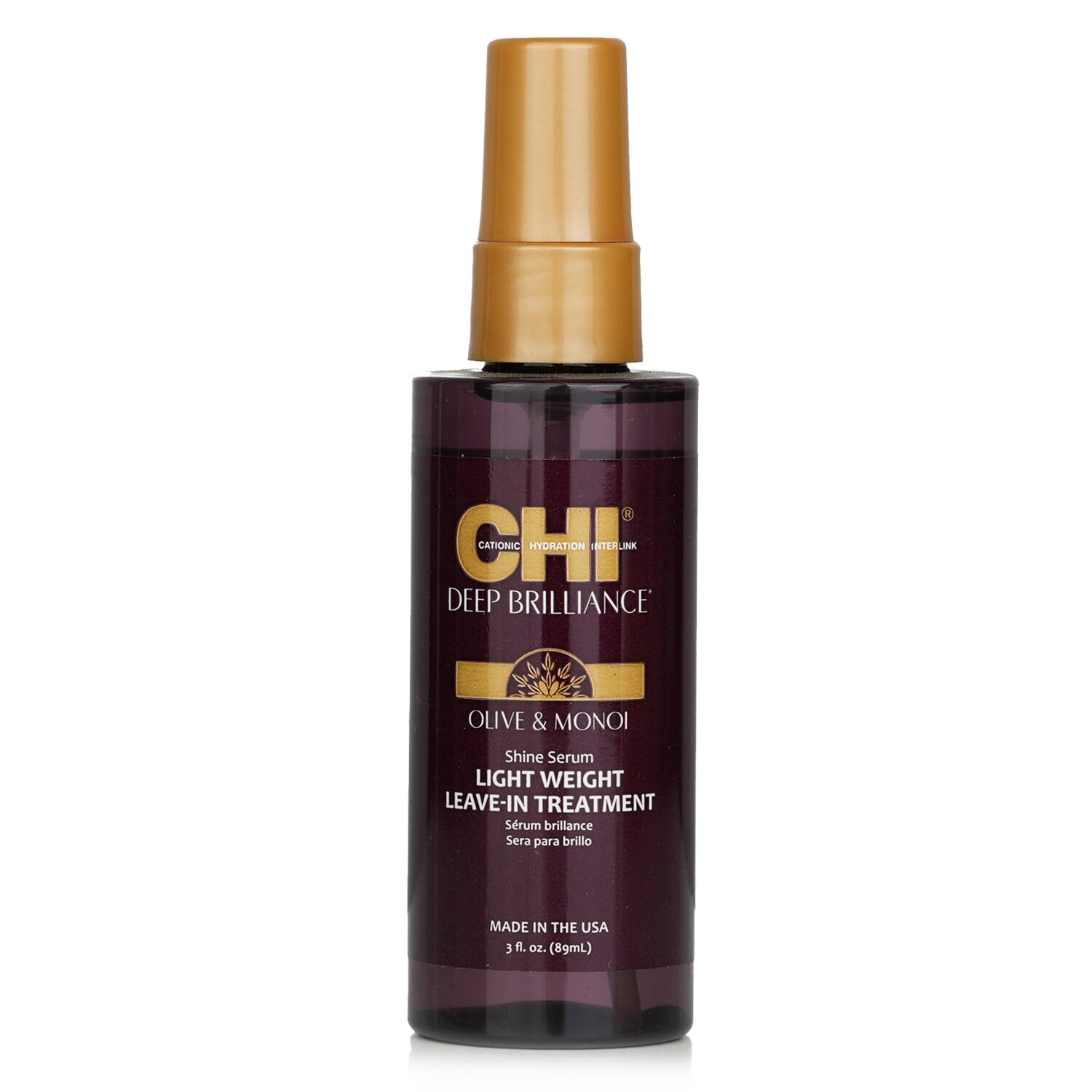 CHI Deep Brilliance Olive & Monoi Shine Serum Light Weight Leave-In Treatment 89ml/3oz