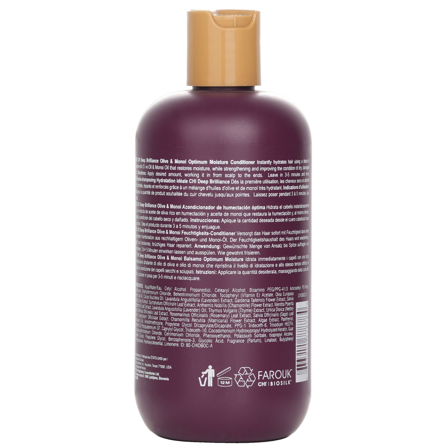 CHI Deep Brilliance Olive & Monoi Увлажняющий Кондиционер 355ml/12oz